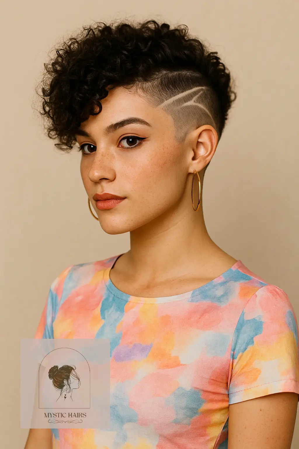 Asymmetrical Curls with Etching
