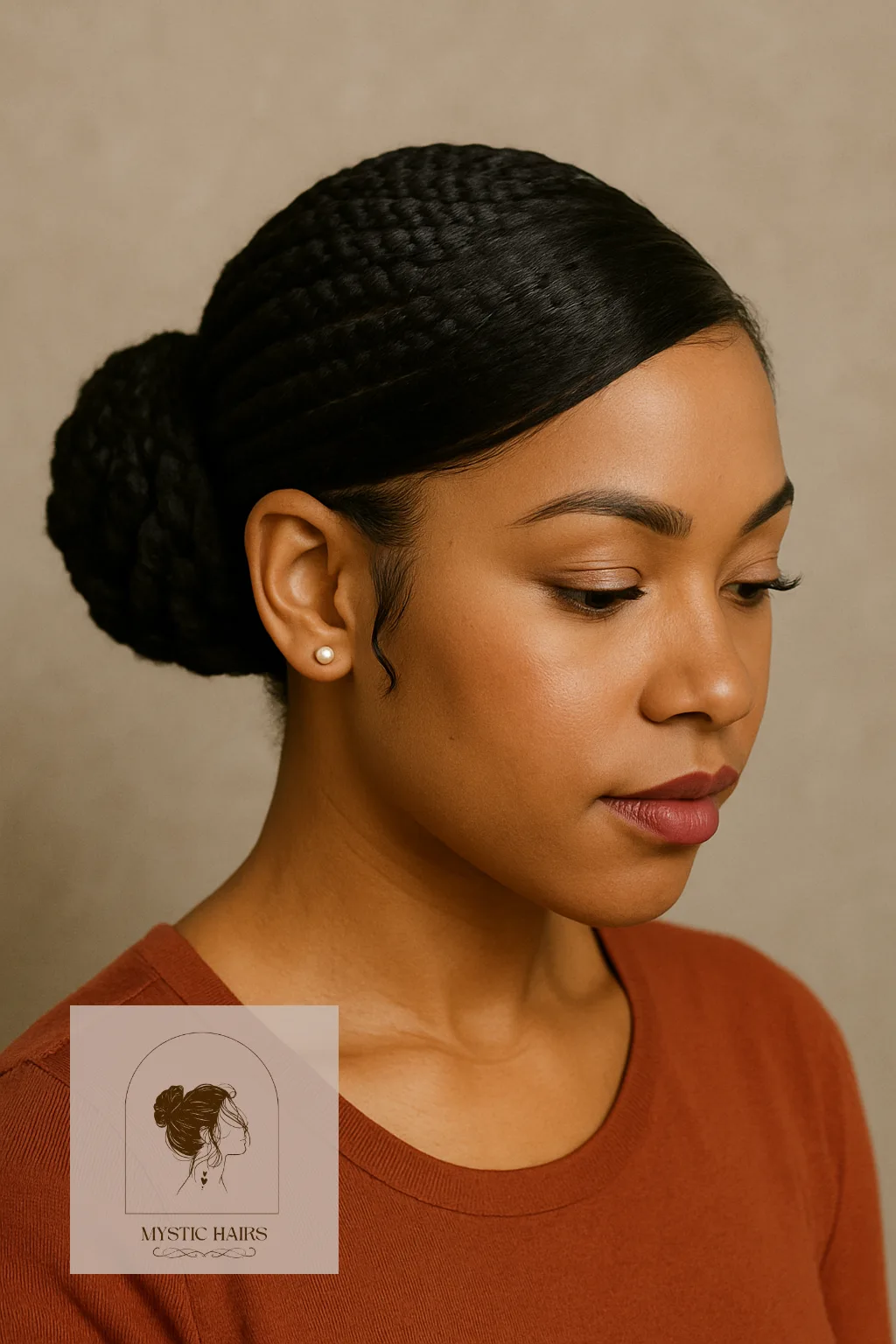 Braided Bun with Side Part