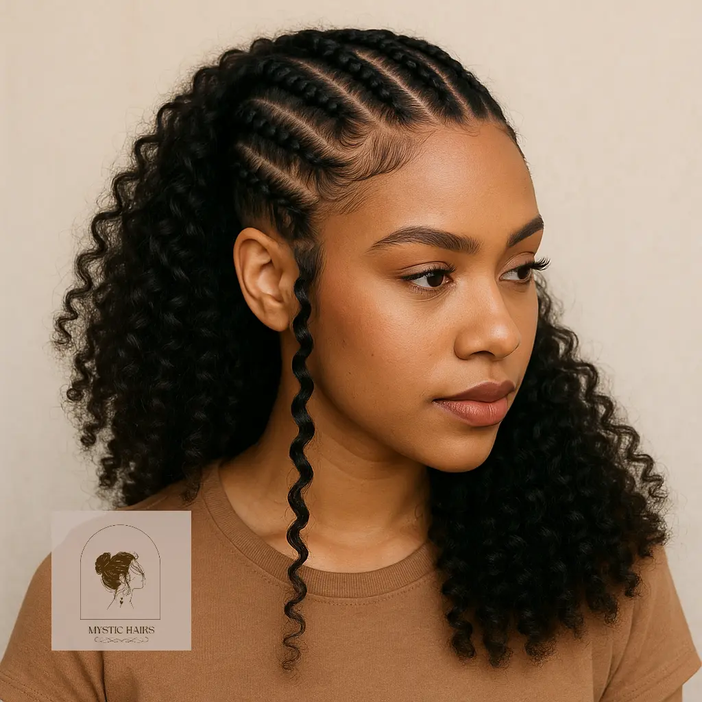 Braided Front with Free Curls