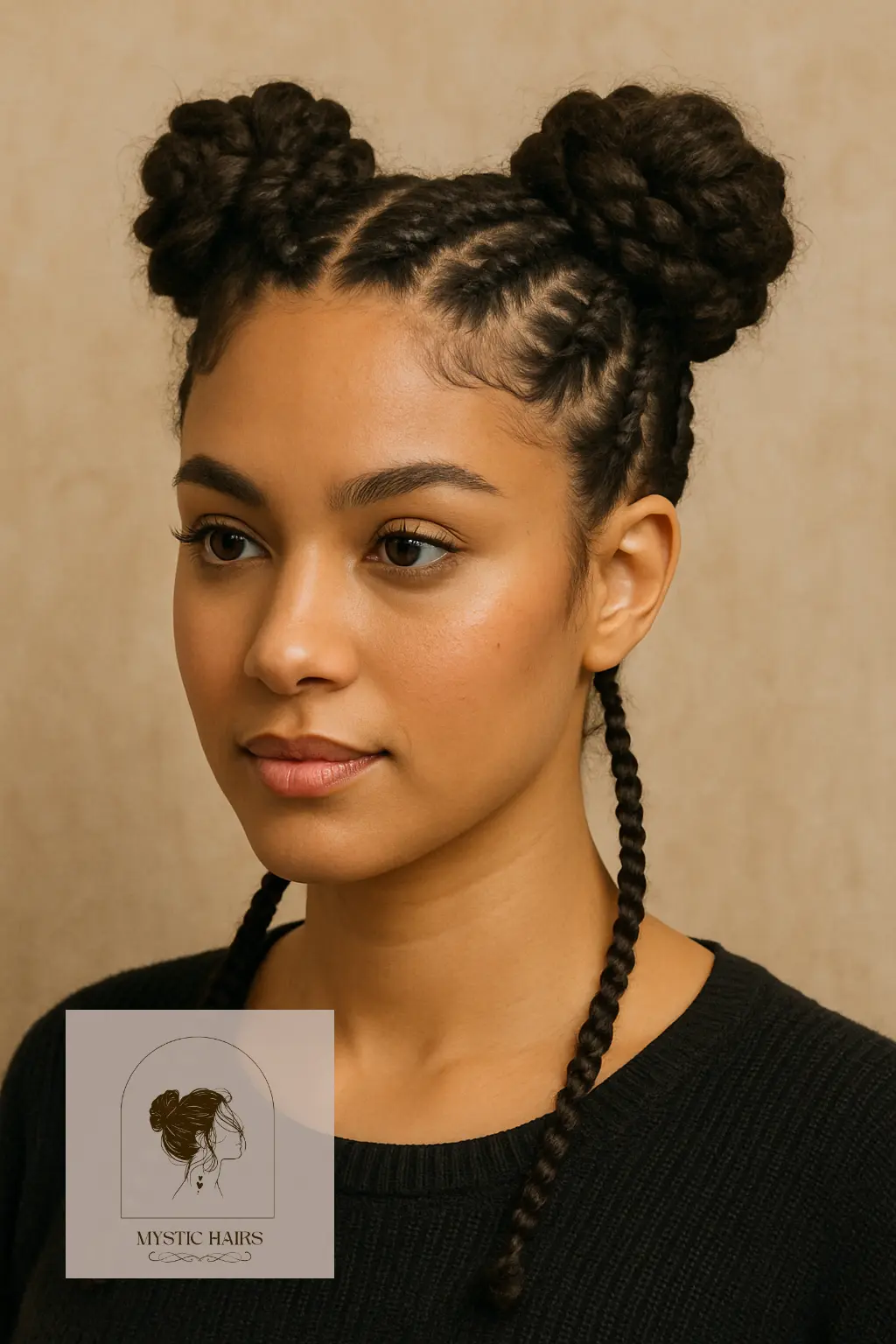 Braided Space Buns Style