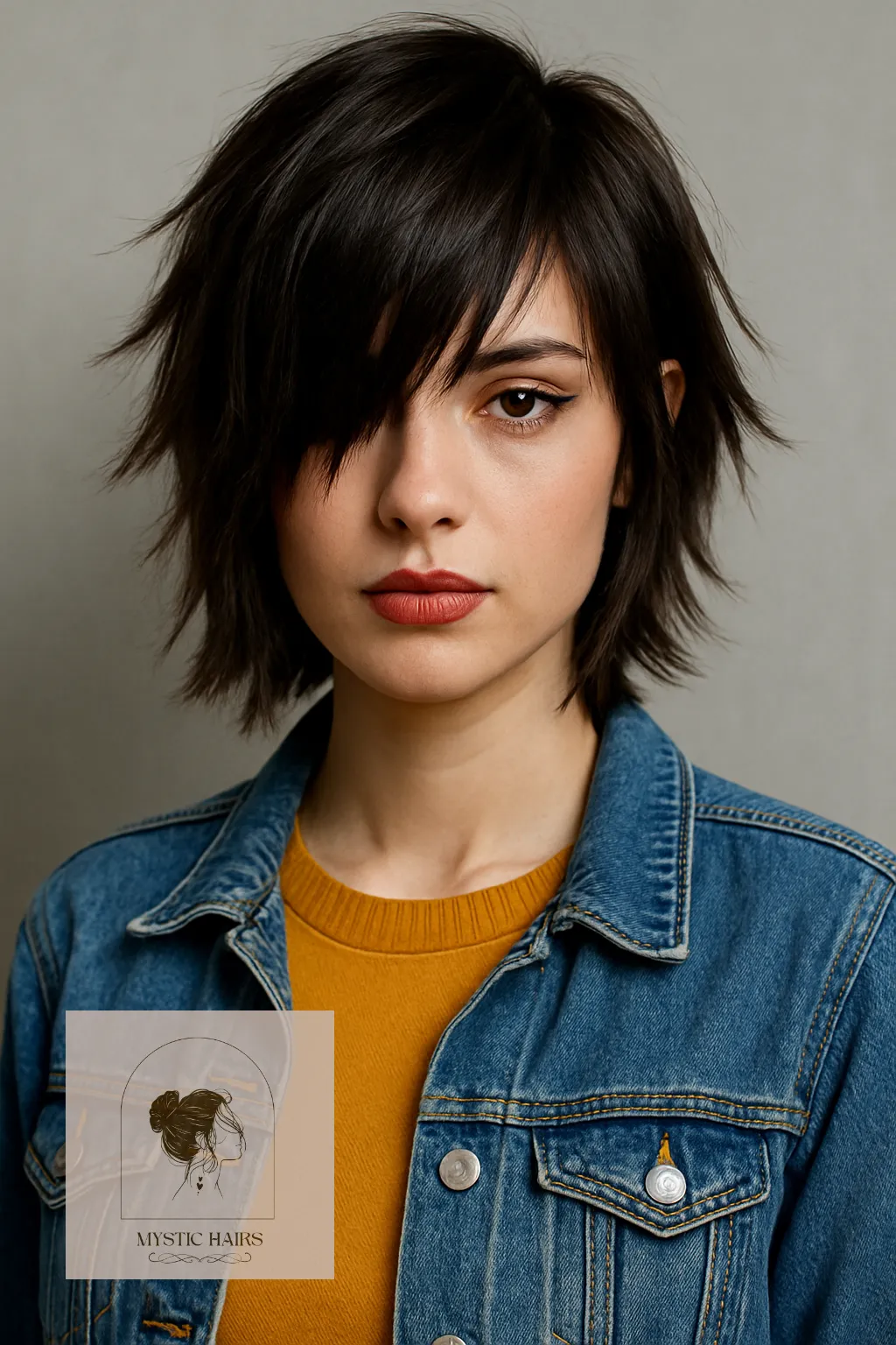 Choppy Angled Bangs