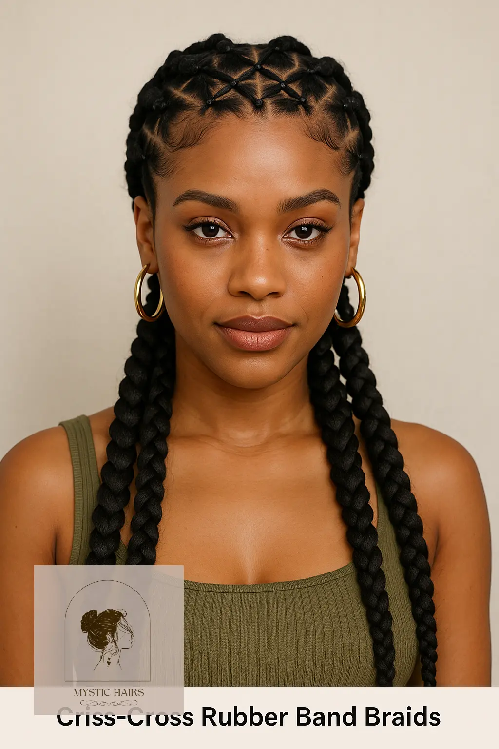 Criss-Cross Rubber Band Braids