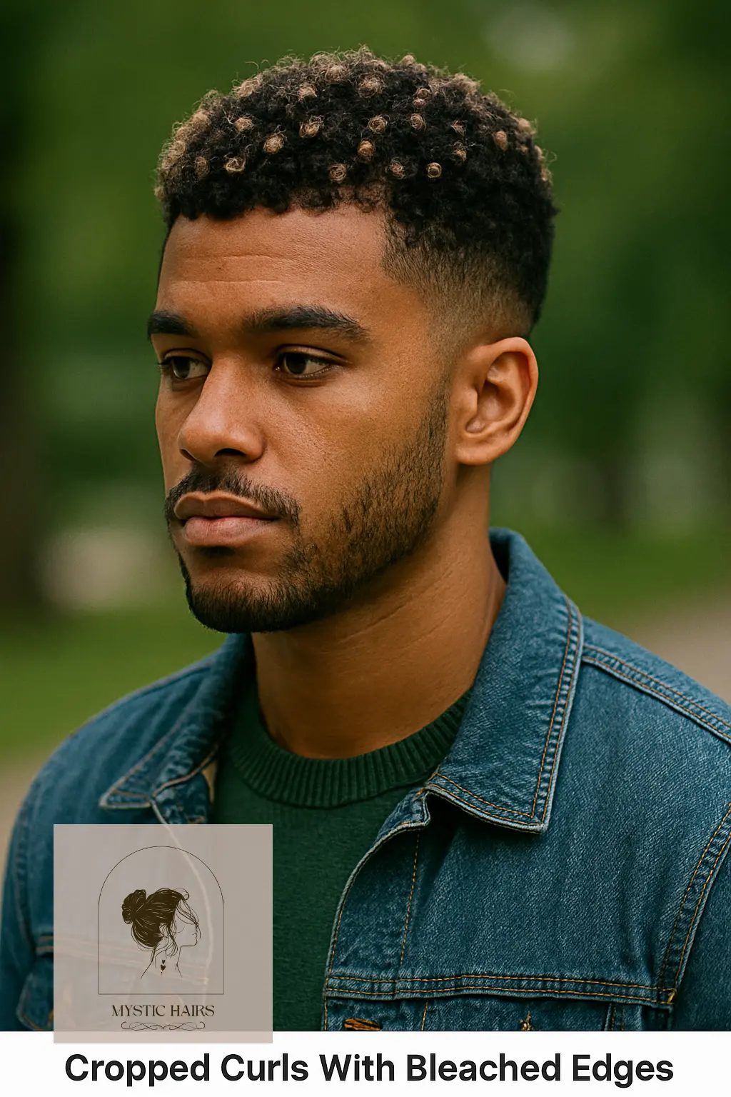 Cropped Curls With Bleached Edges