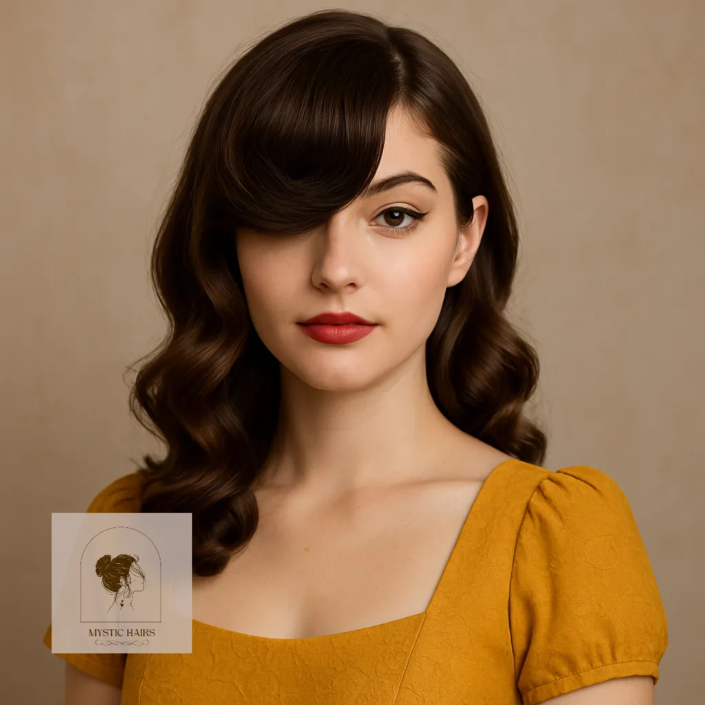 Curled Vintage Bangs