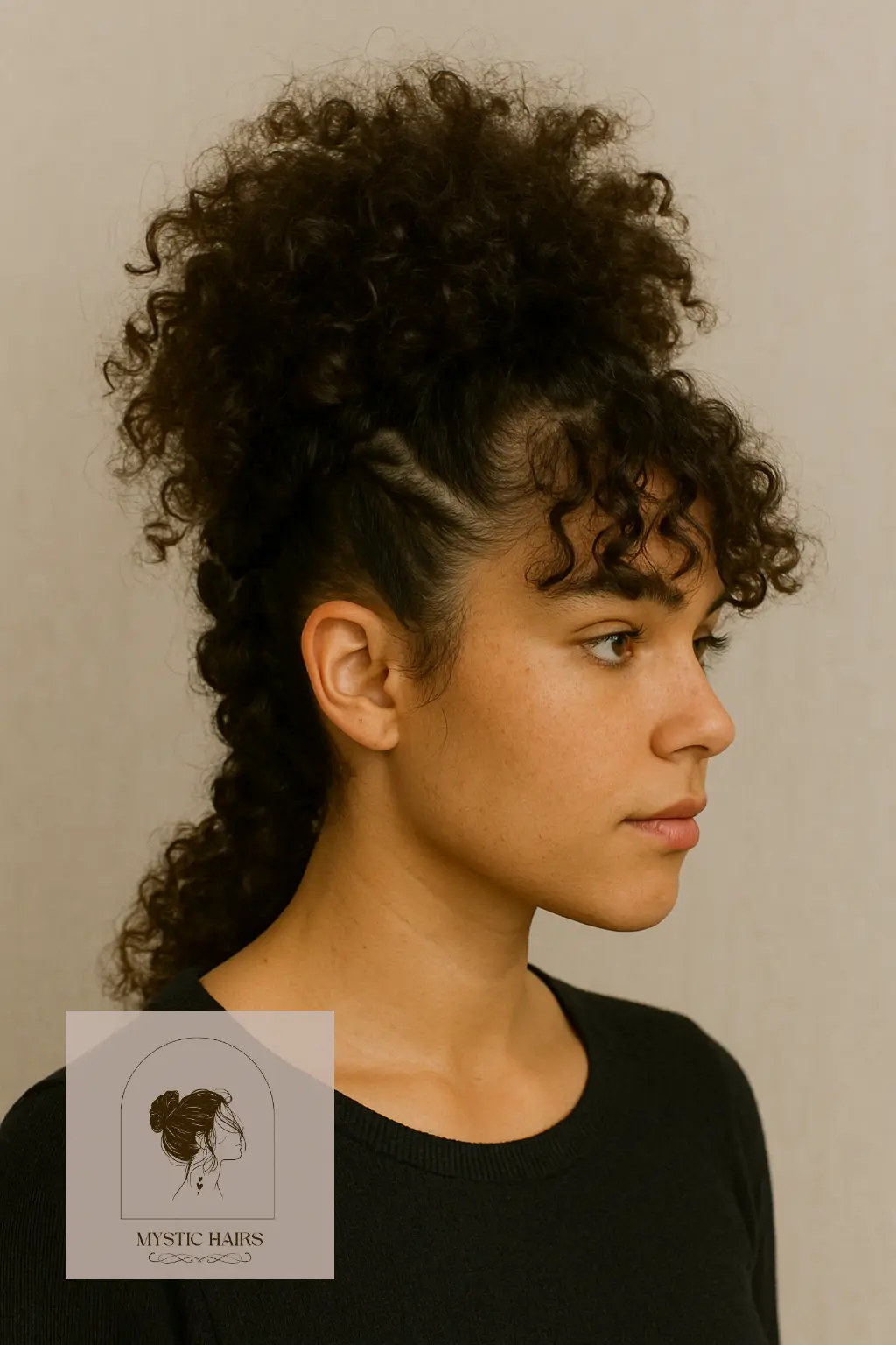Curly Faux Hawk Braid