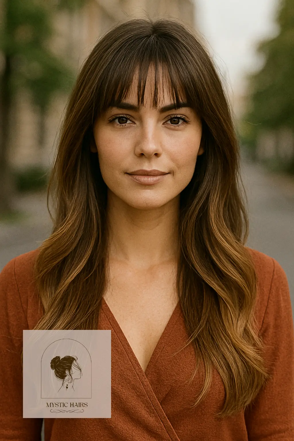 Face-Framing Layers with Bangs