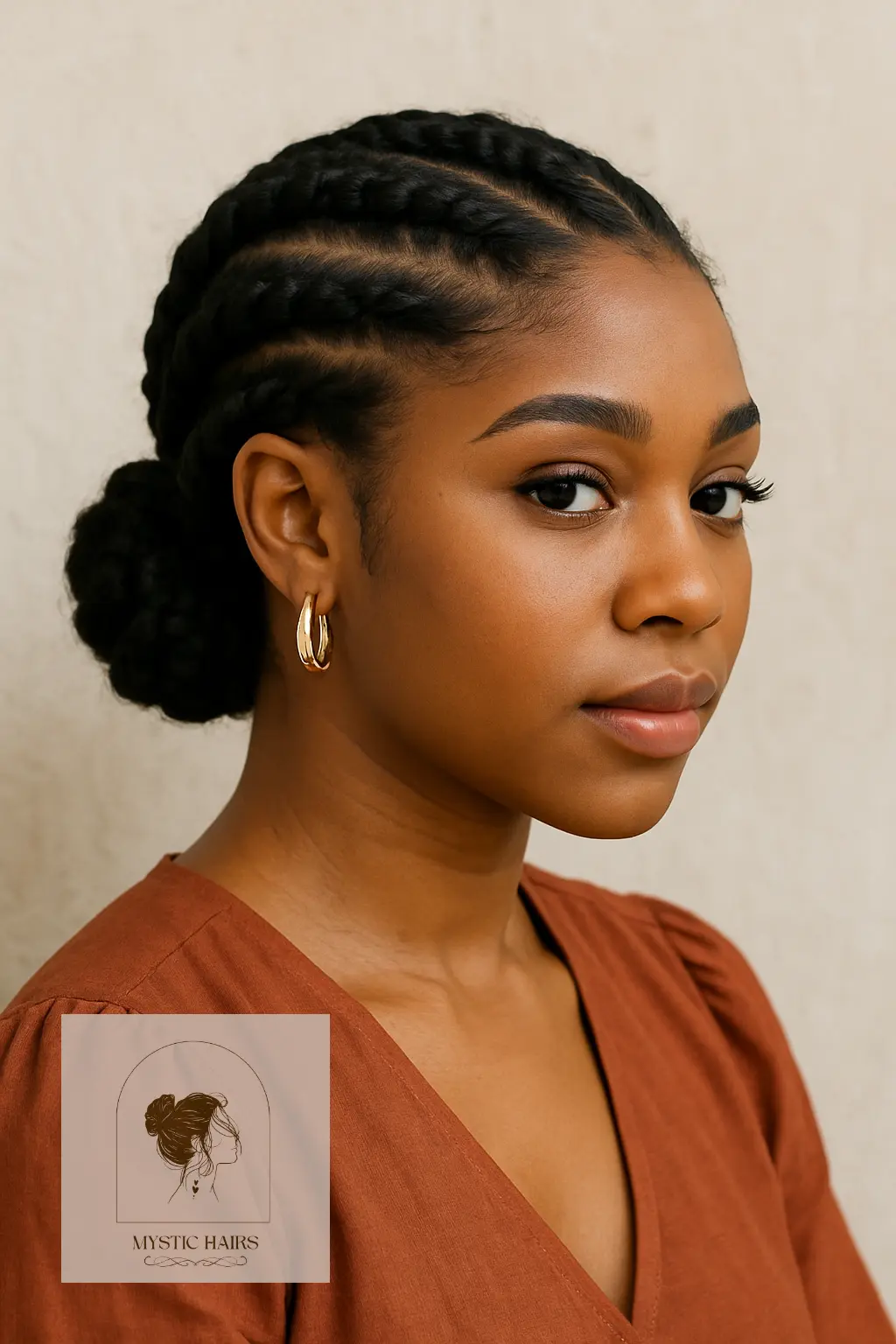 Flat Twists into Low Bun