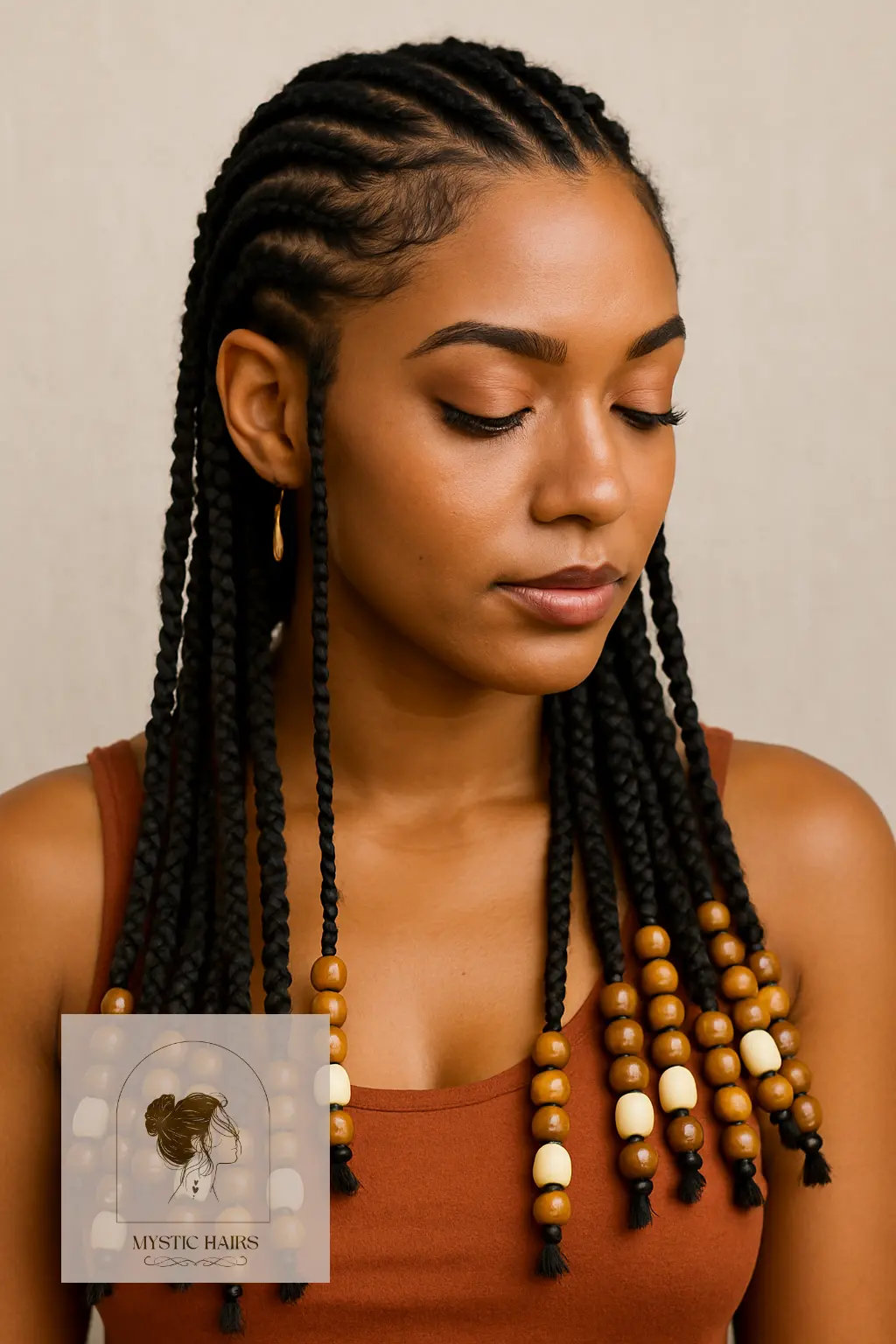 Fulani Braids with Beaded Ends