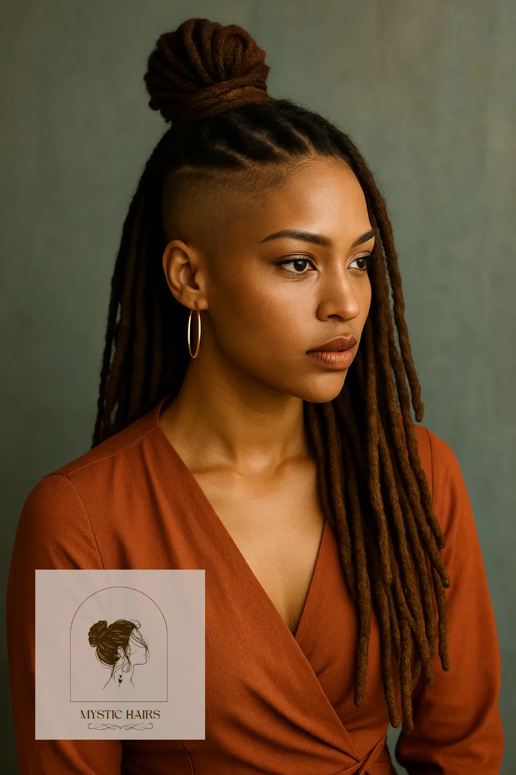 Half Bun Undercut Locs