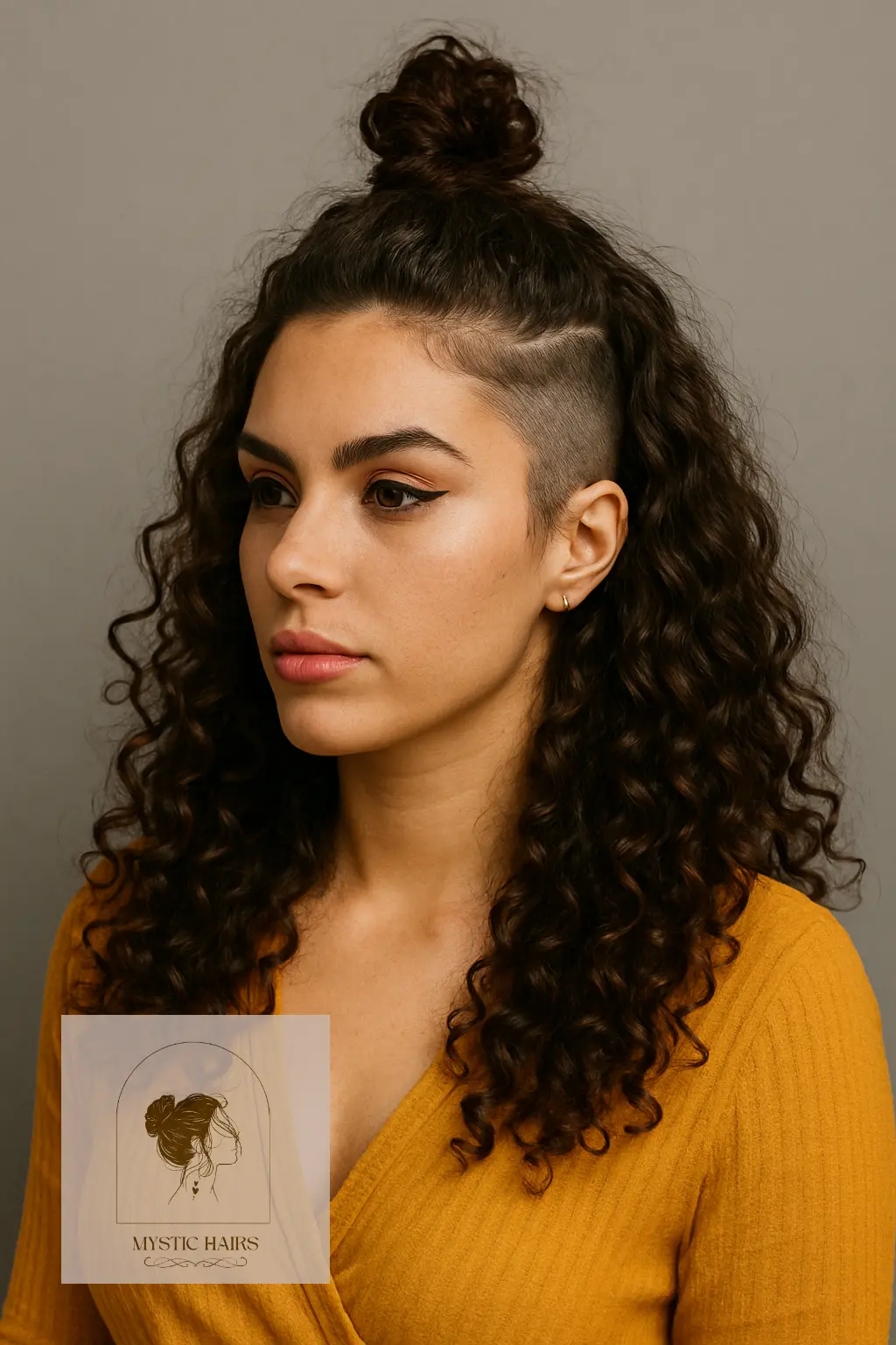 Half-Up Top Knot with Shave