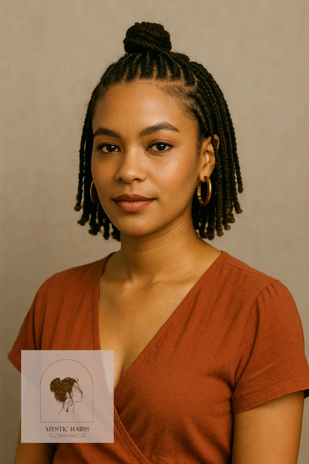 Half-Up Twisted Loc Knot