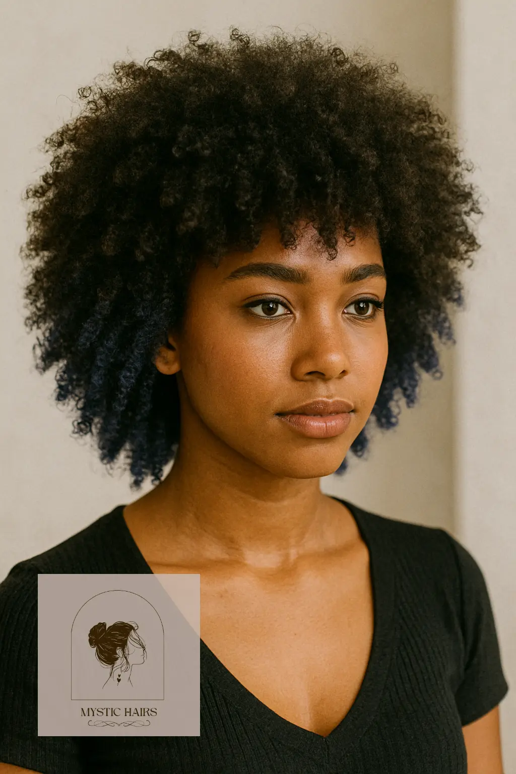 Indigo Under Afro Layers