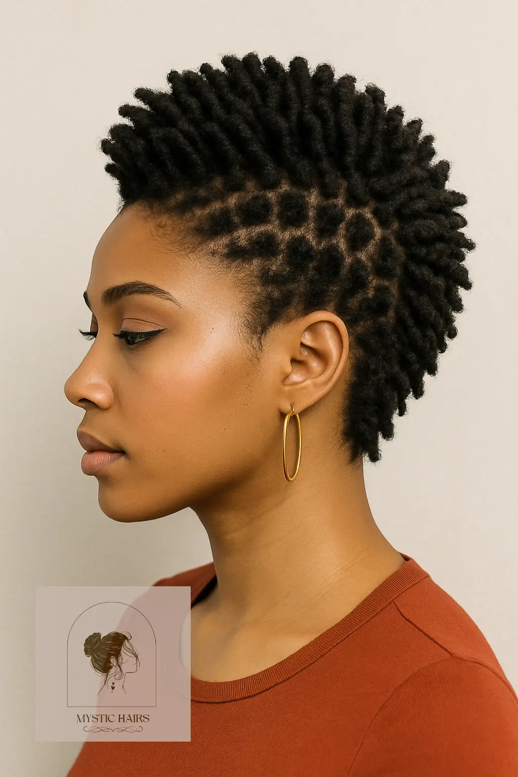Invisible Locs Faux Hawk Look