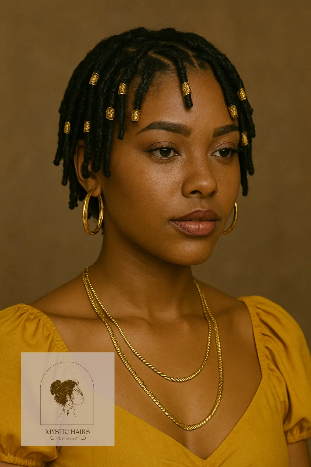 Invisible Locs with Bead Accents