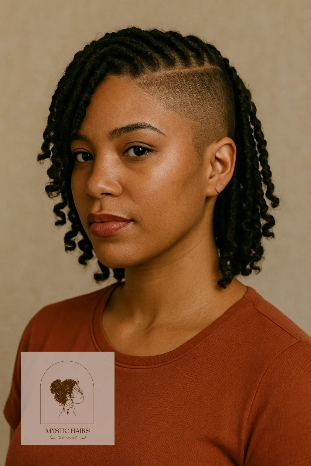 Invisible Locs with Shaved Side