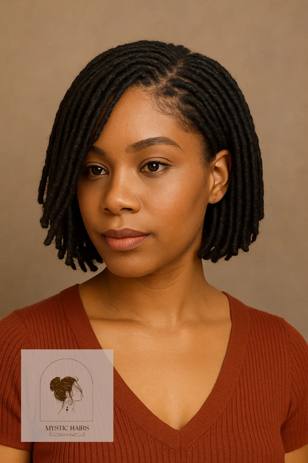 Invisible Locs with Side Part Bob