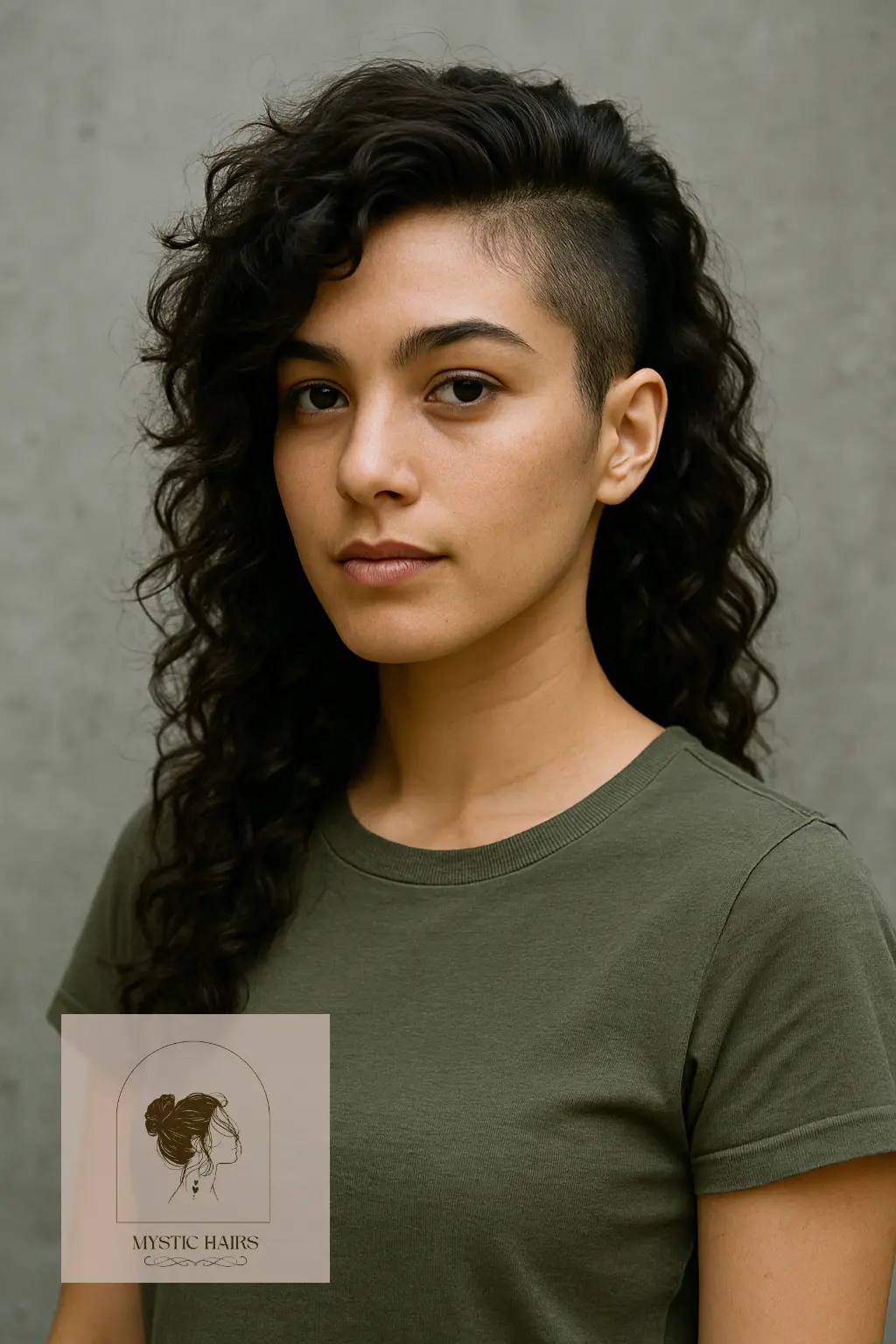 Layered Curls with Tapered Sides