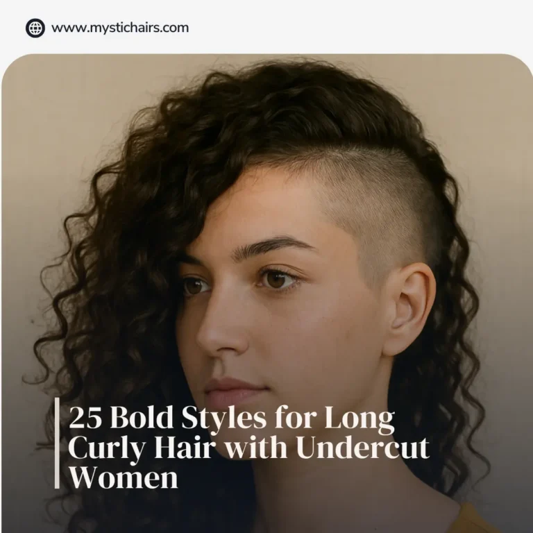 Long Curly Hair with Undercut Women