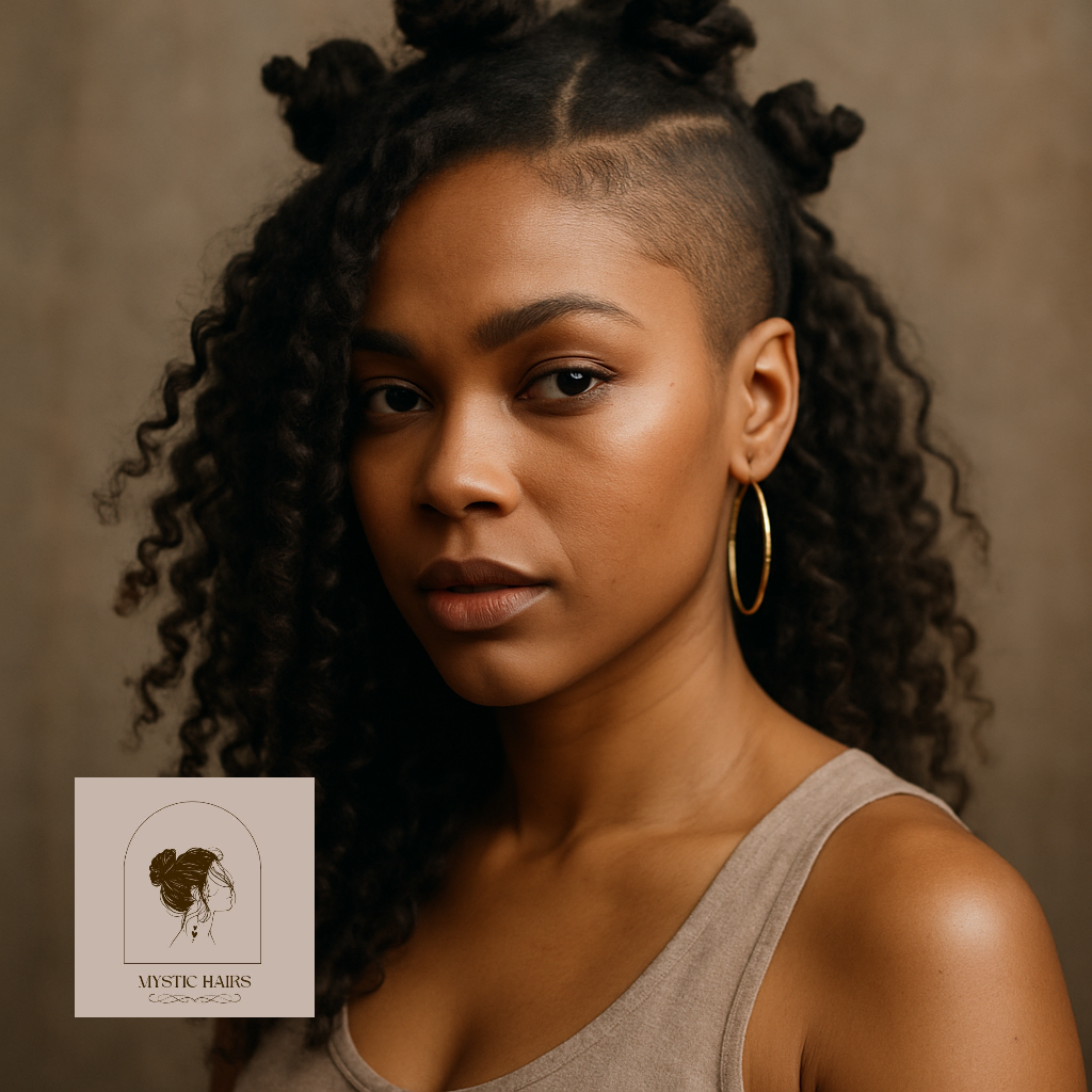 Loose Bantu Knots (Unraveled Look)