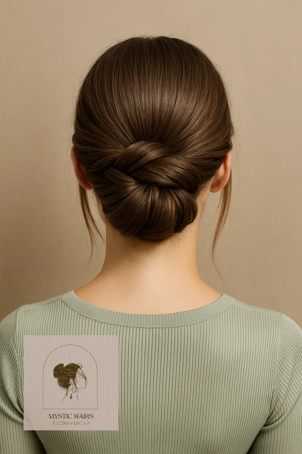 Low Twisted Bun Style