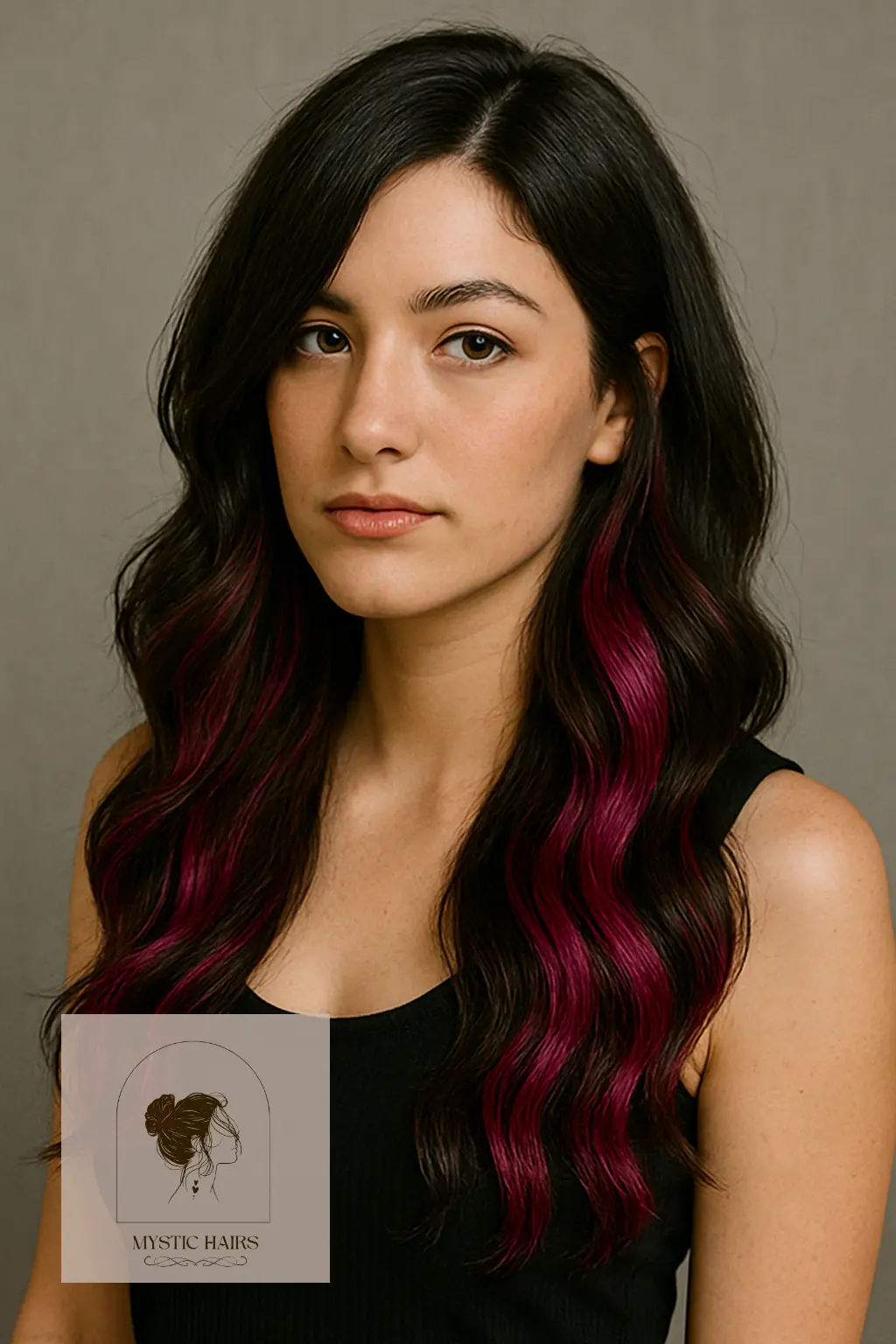 Magenta Lowlights Under Layers