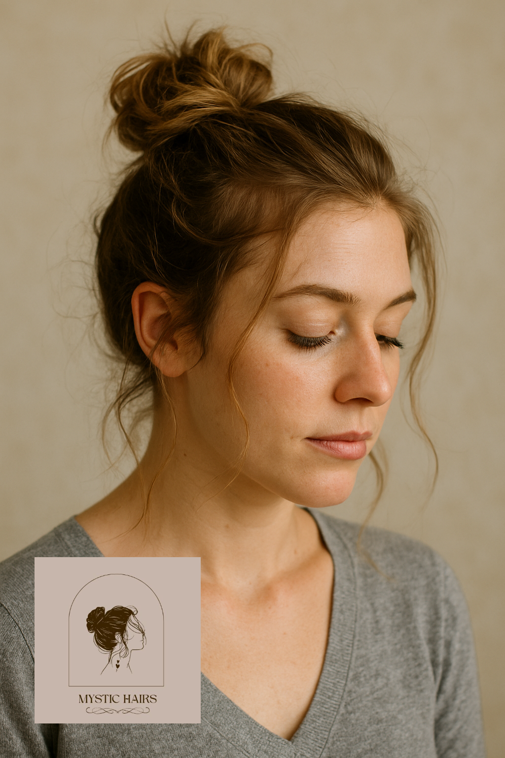 Messy Top Knot (Lightly Pinned)