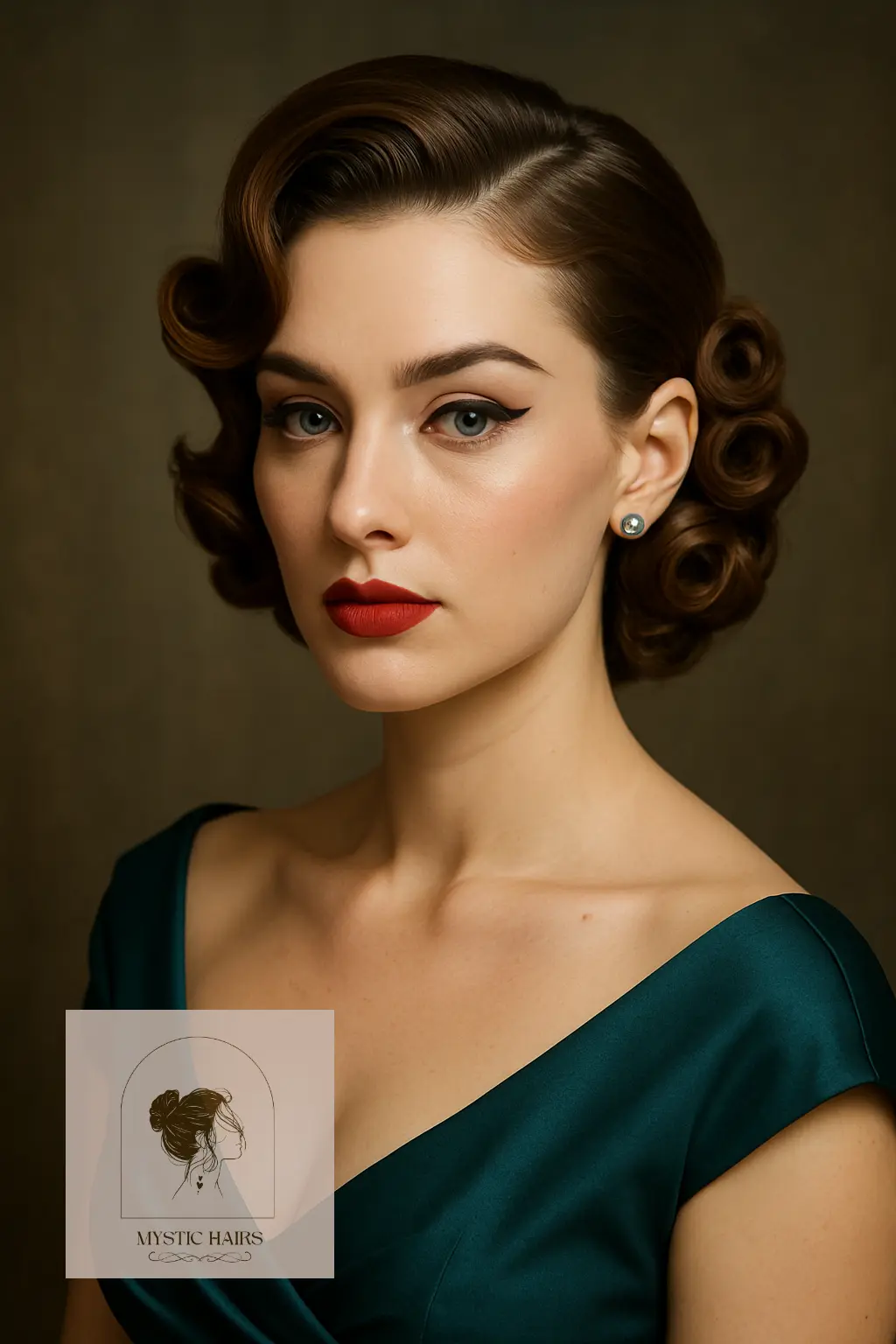 Retro-Inspired Side Pin Curls