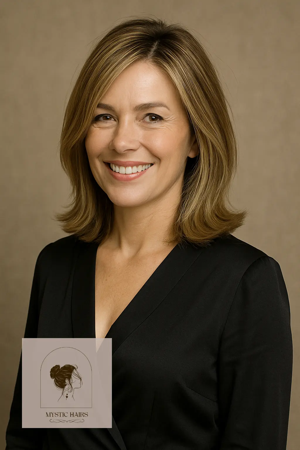 Shoulder-Length Cut with Baby Lights