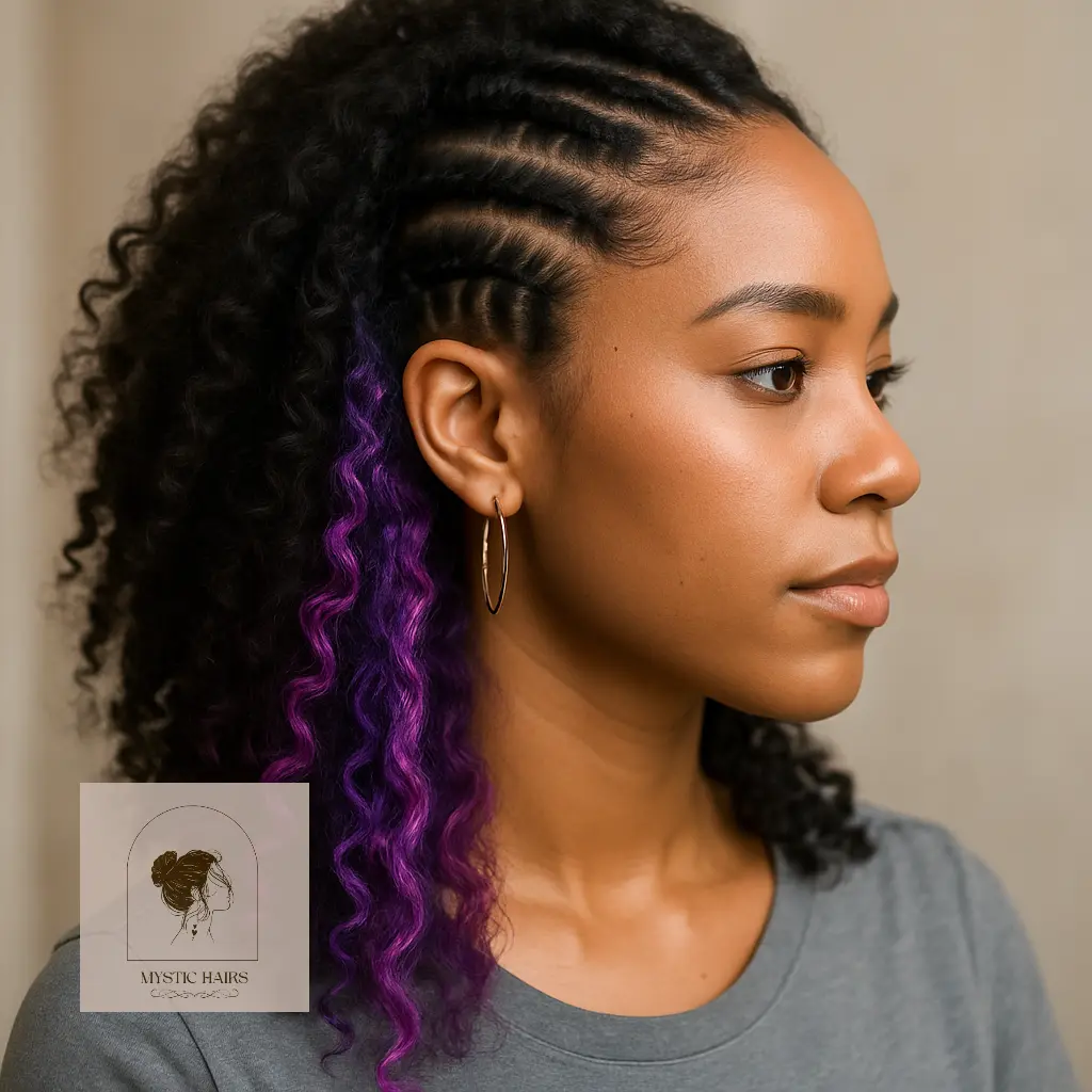 Side Cornrows Color