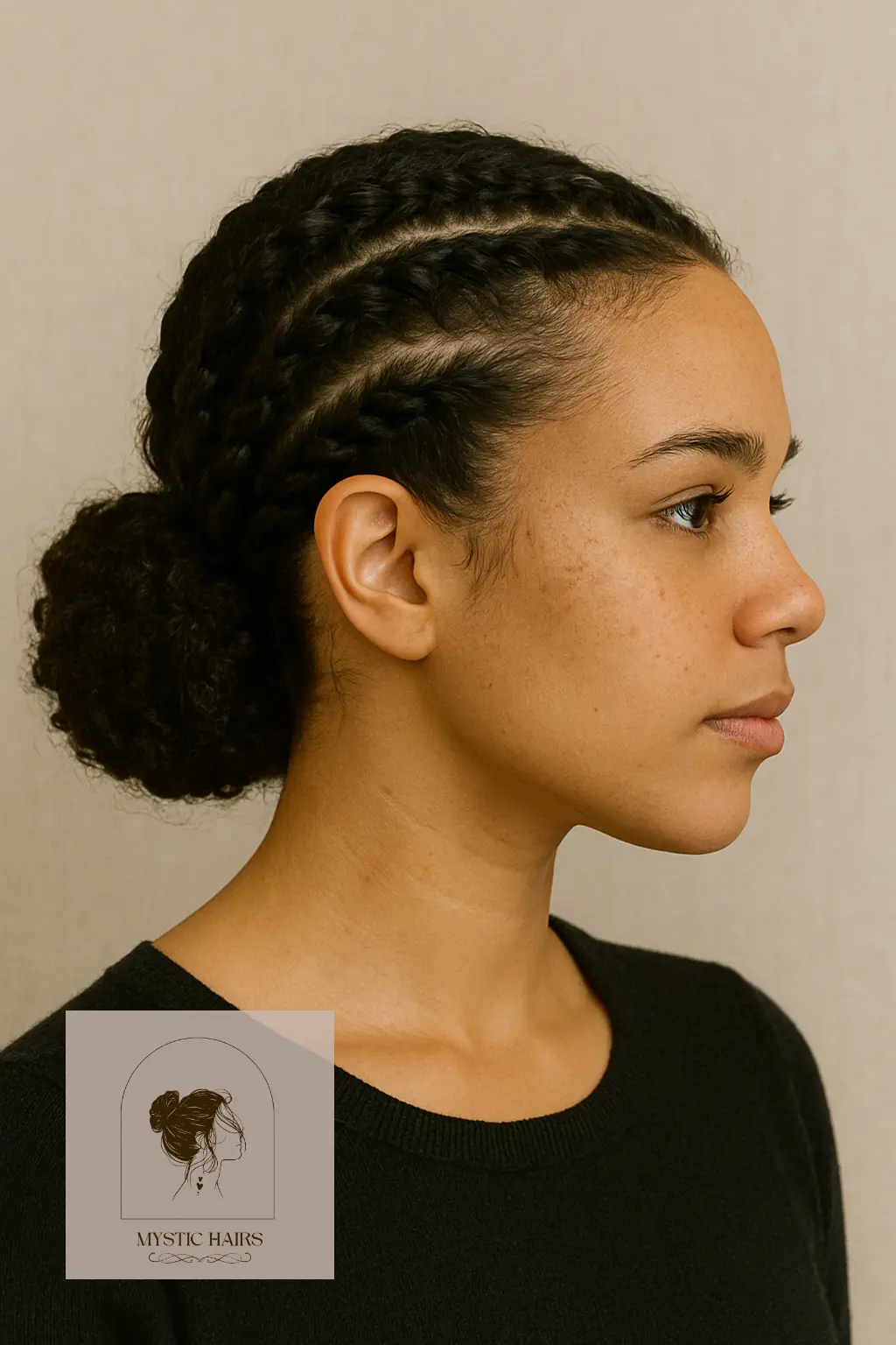 Side Flat Twists with Bun