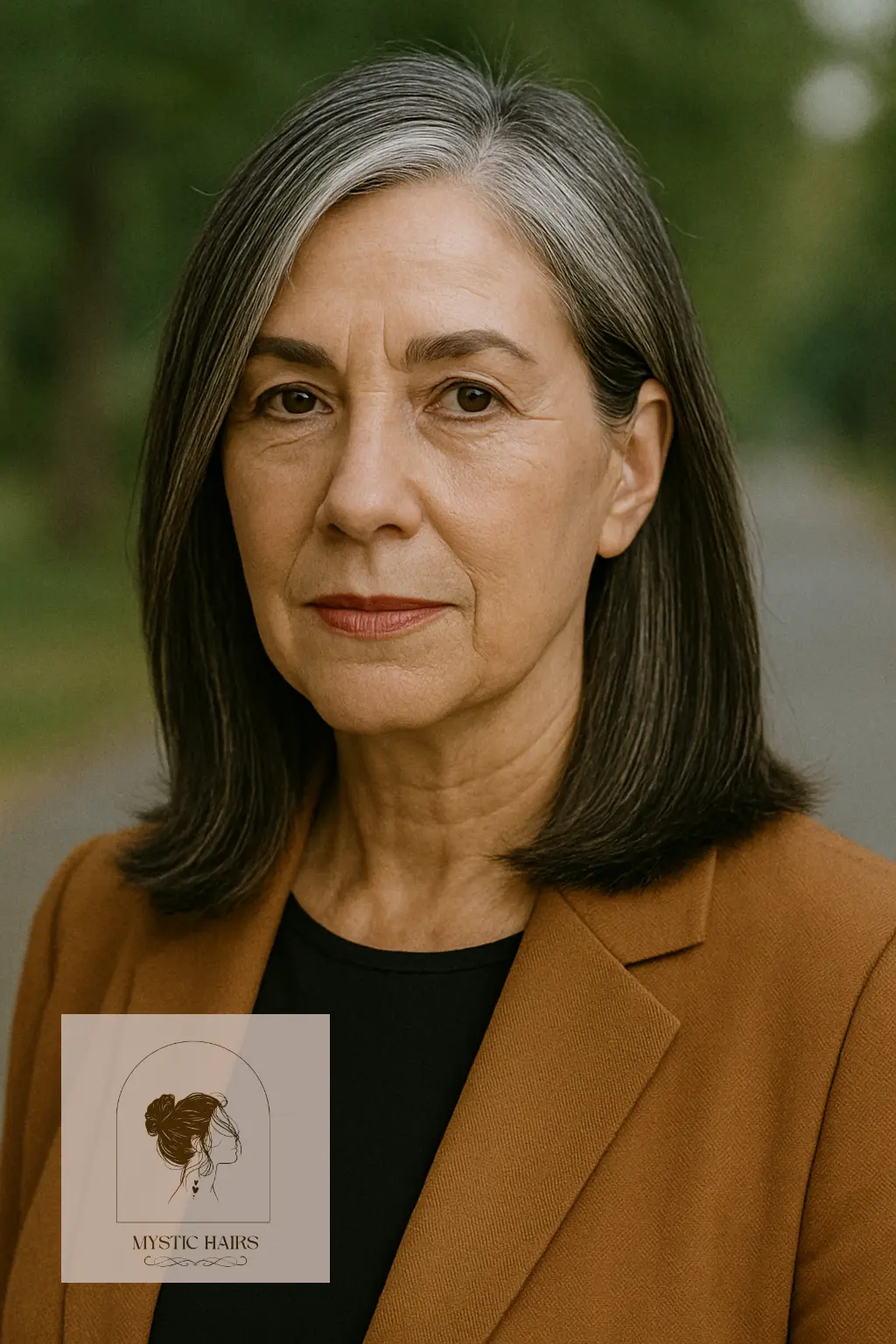 Side-Parted Sleek Lob
