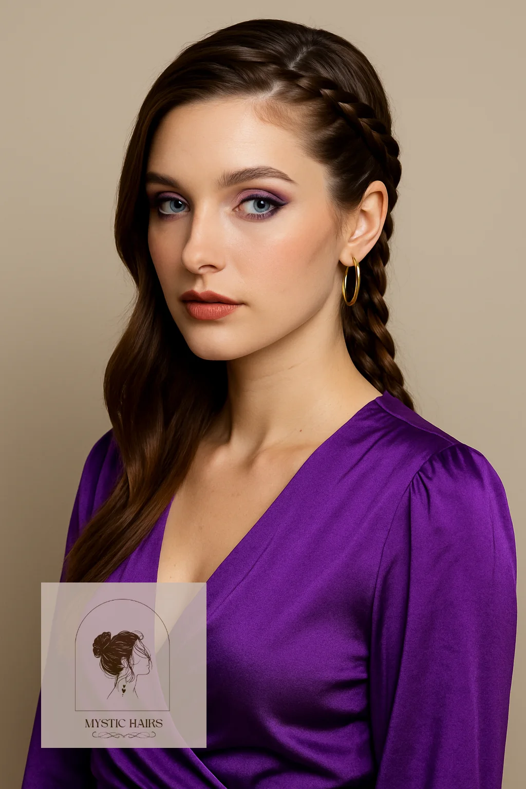 Side-Swept Flat Braids
