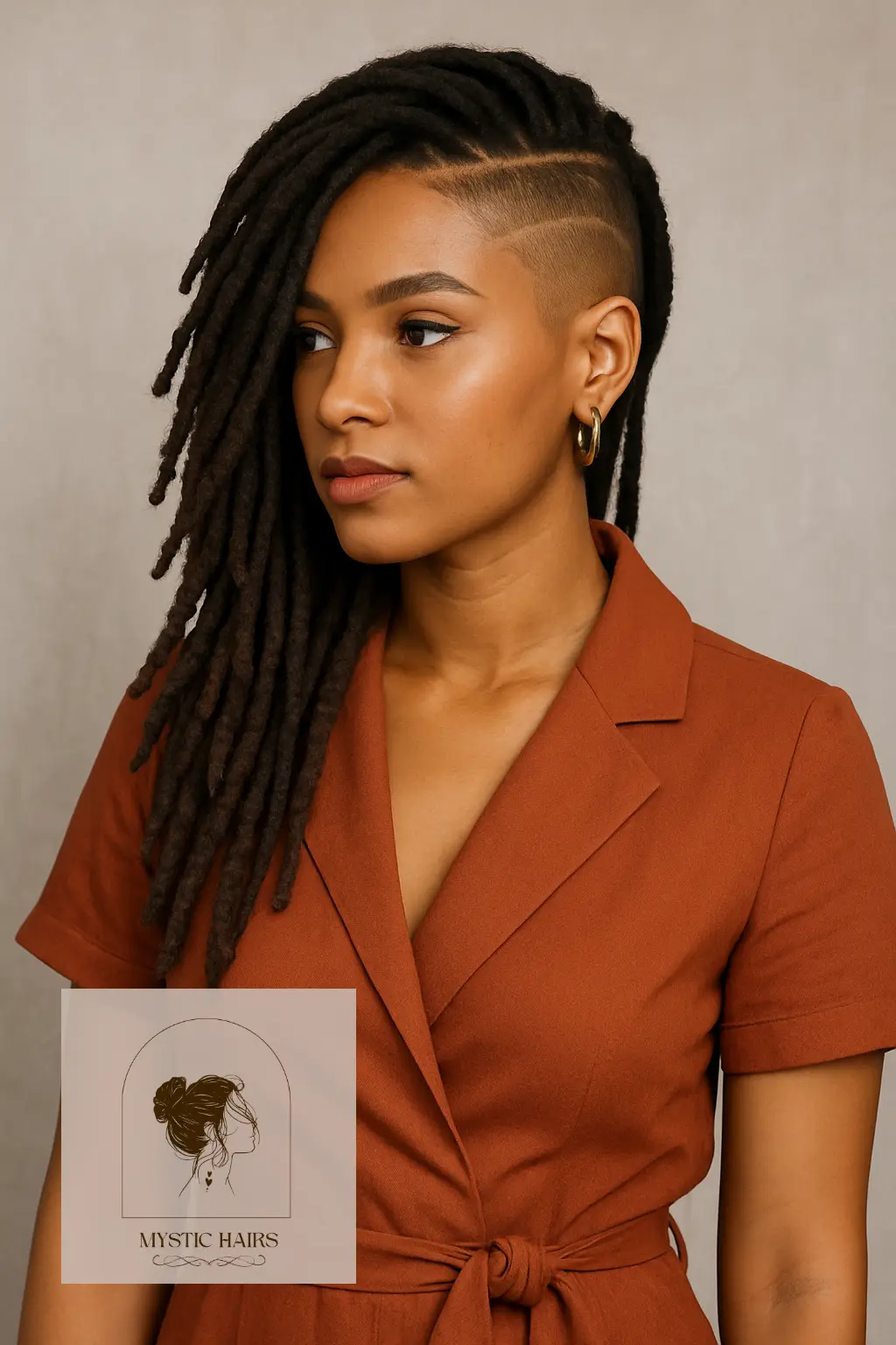 Side-Swept Undercut Locs