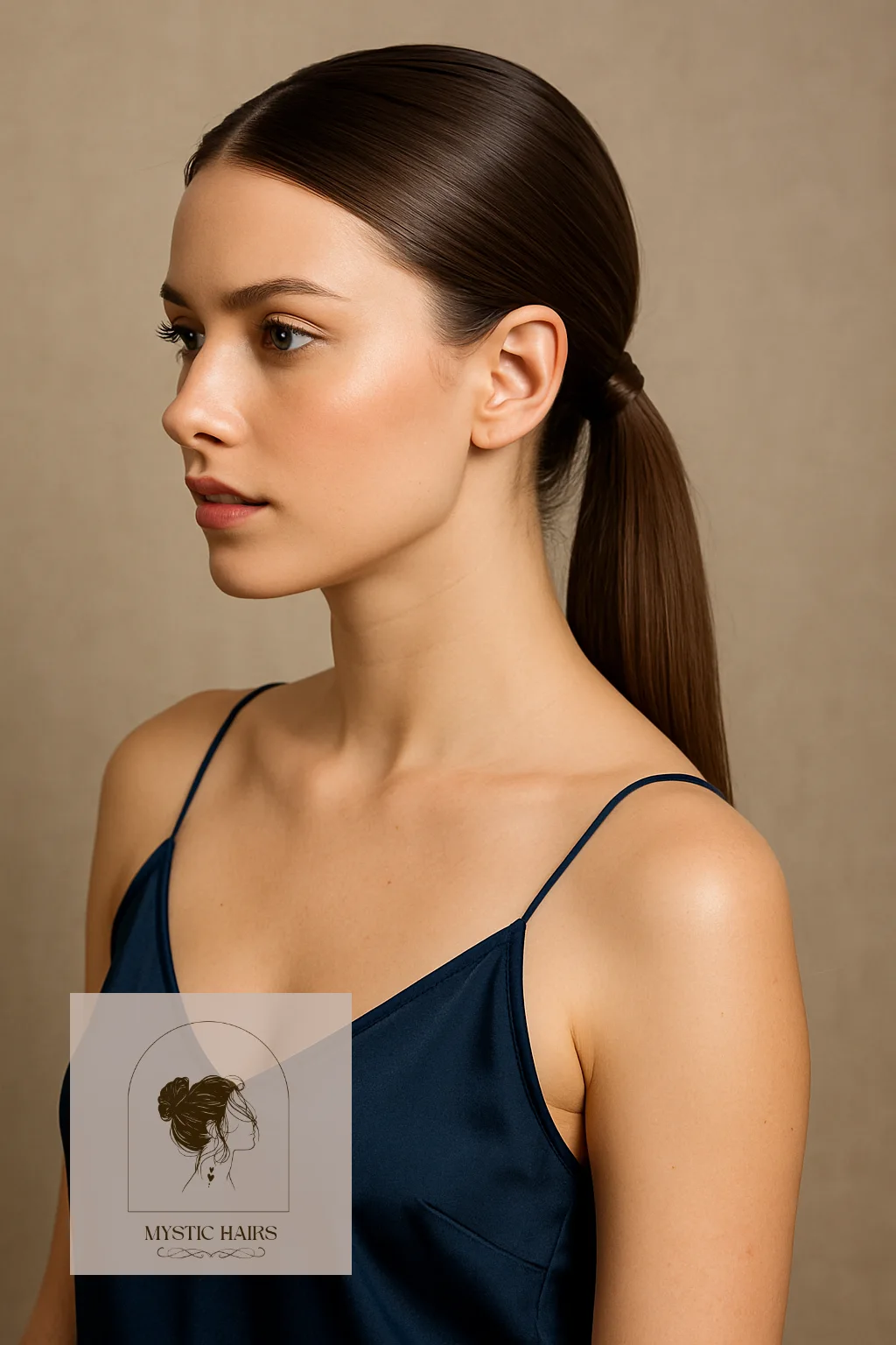 Sleek Low Ponytail Look