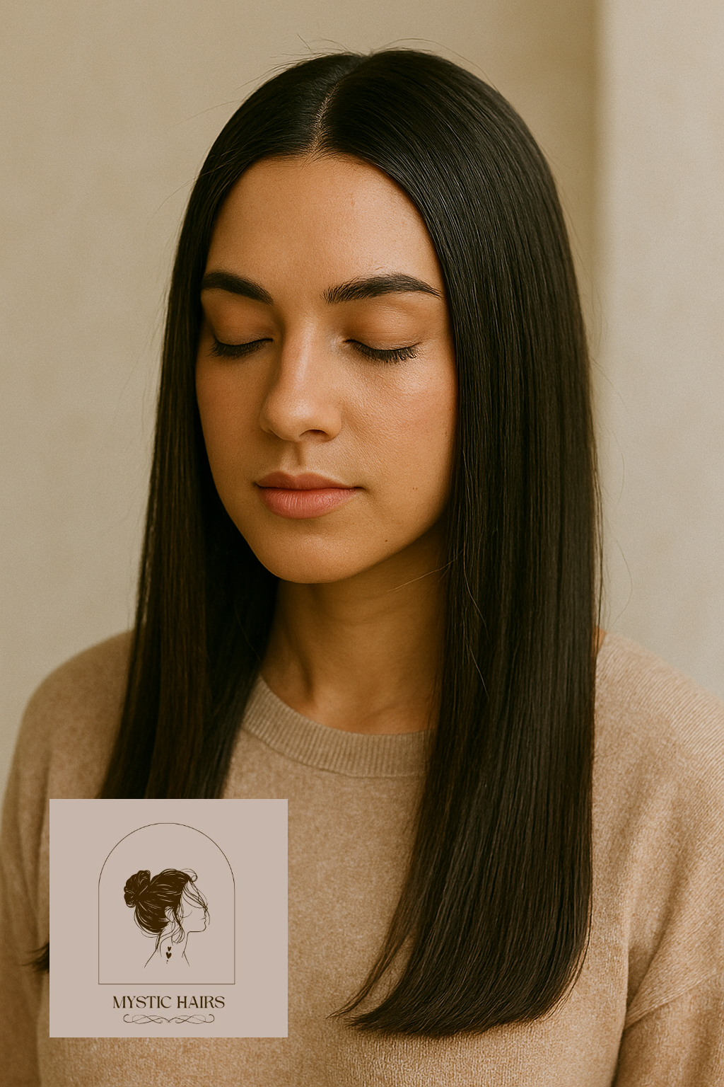 Straight Styles with Center Part