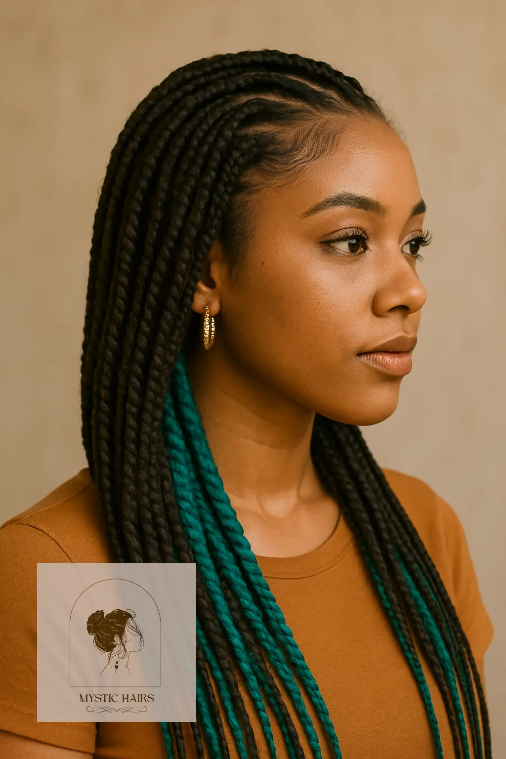 Teal Braided Undercolor
