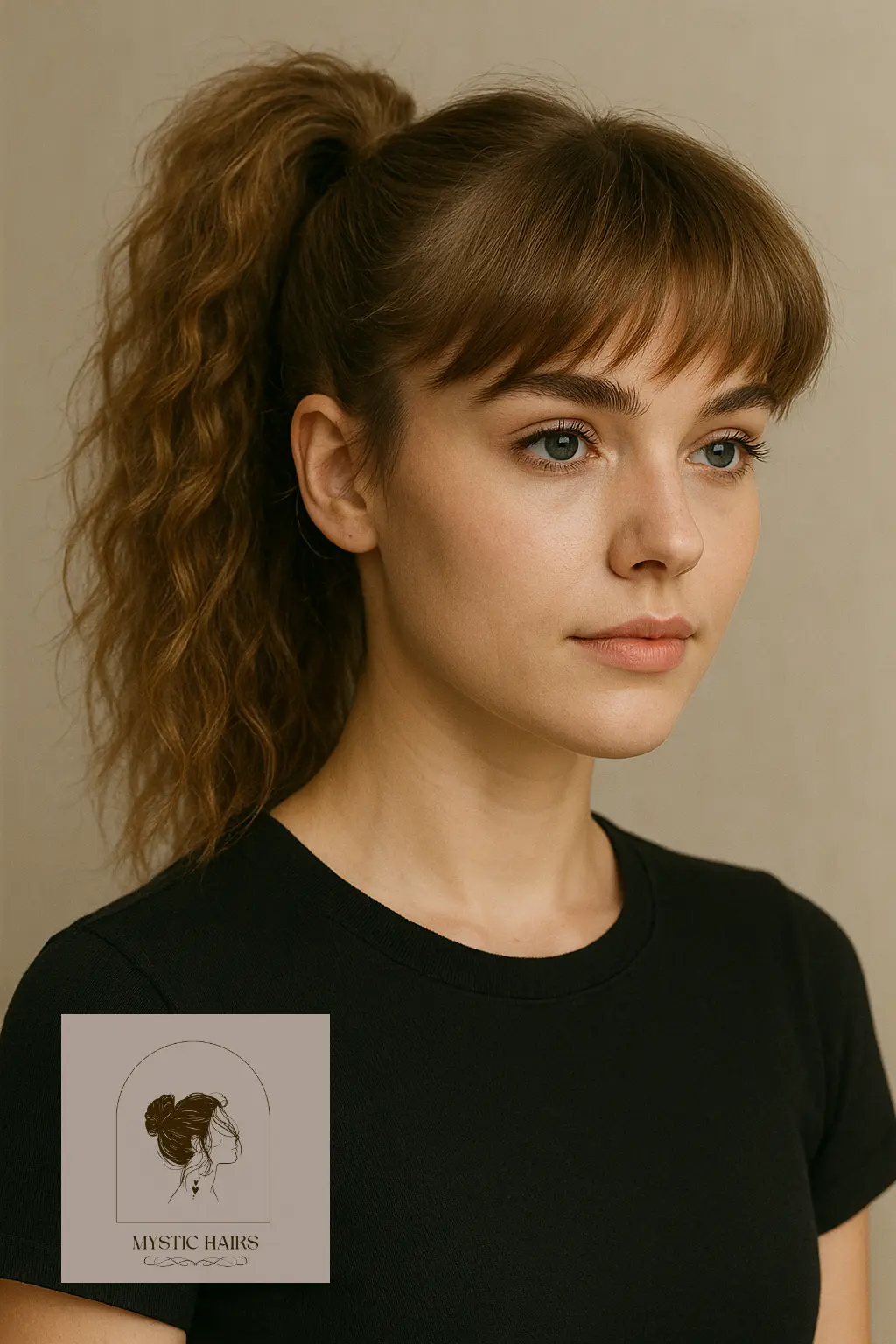 Textured Ponytail with Feathered Fringe