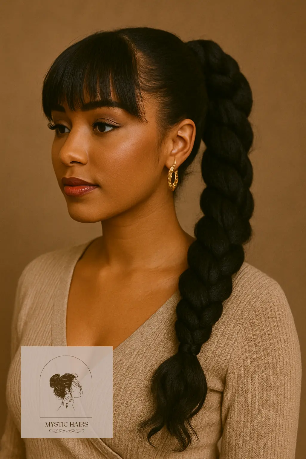 Textured Twist Ponytail Look