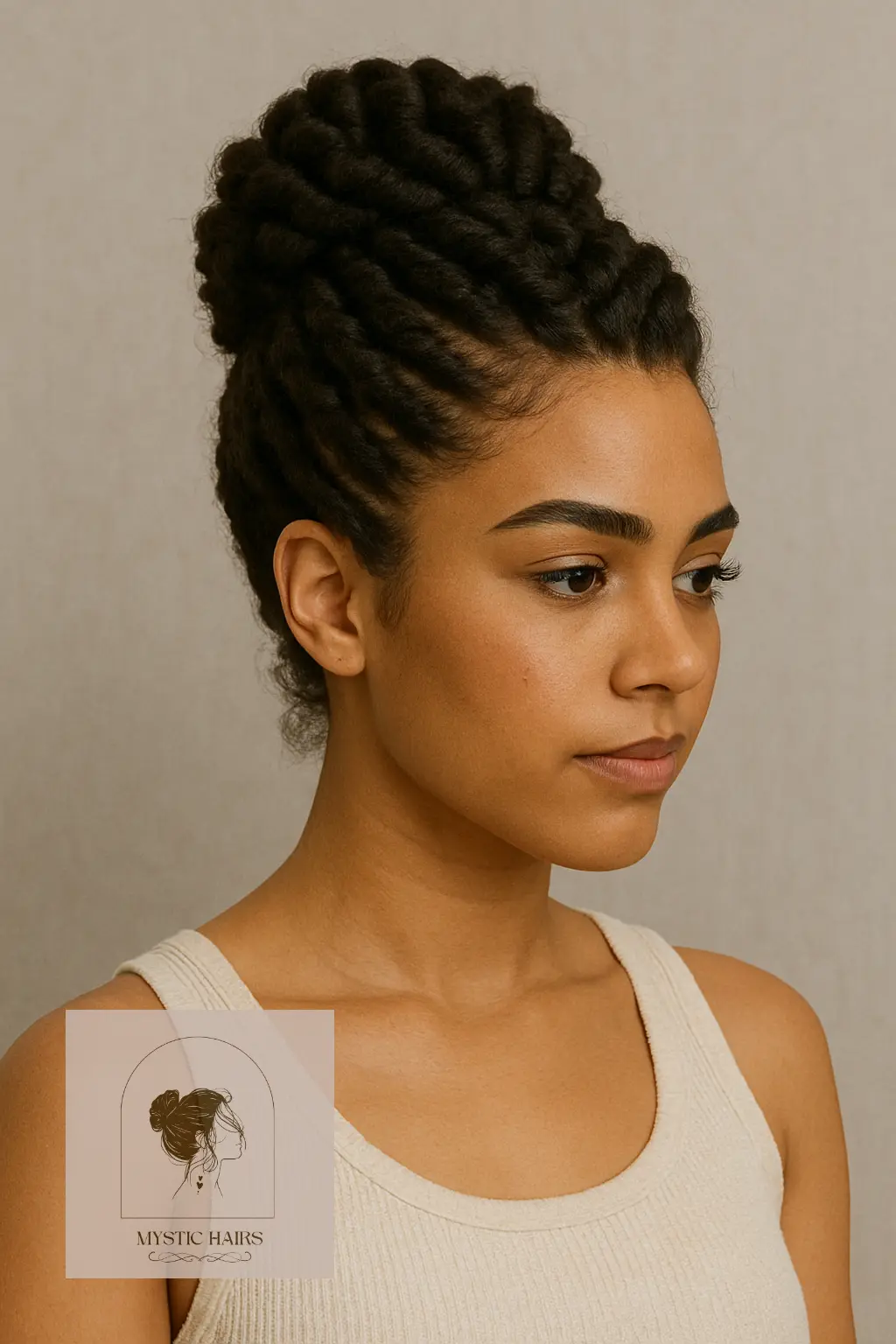 Twist-Out Updo with Side Detail