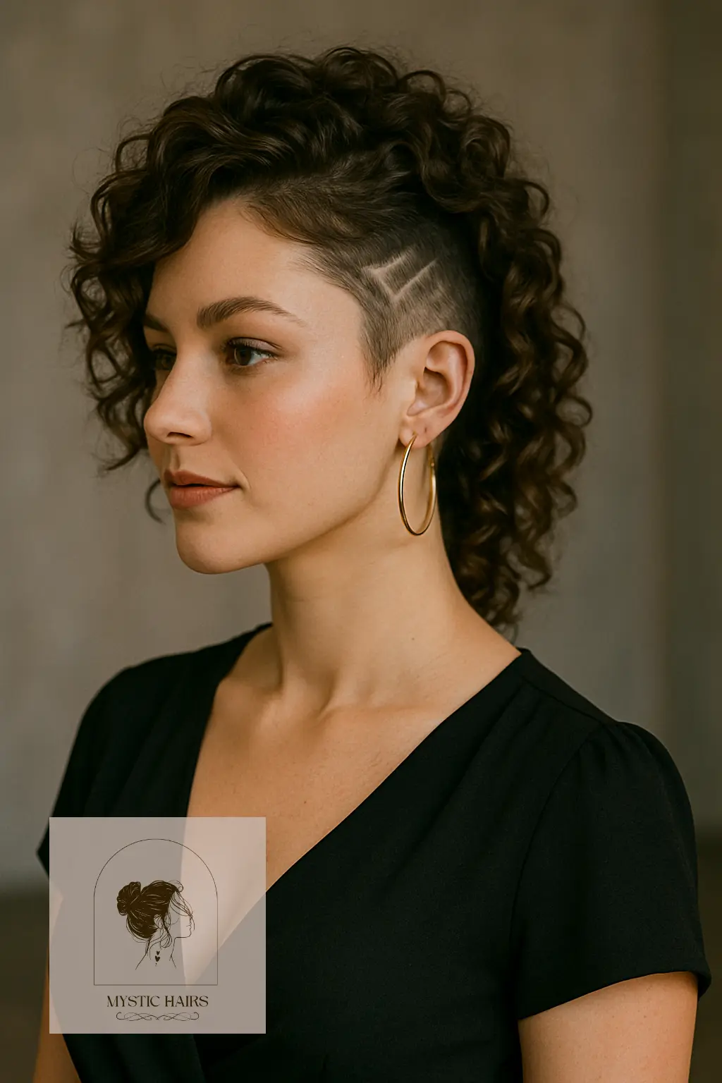 Undercut Paired with Soft Curls