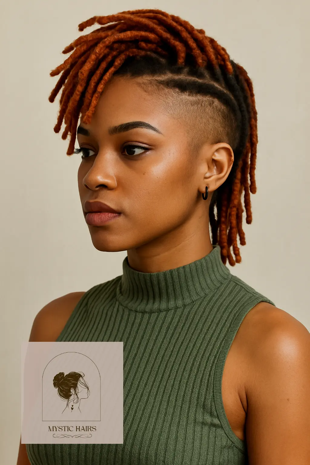Undercut with Dyed Locs