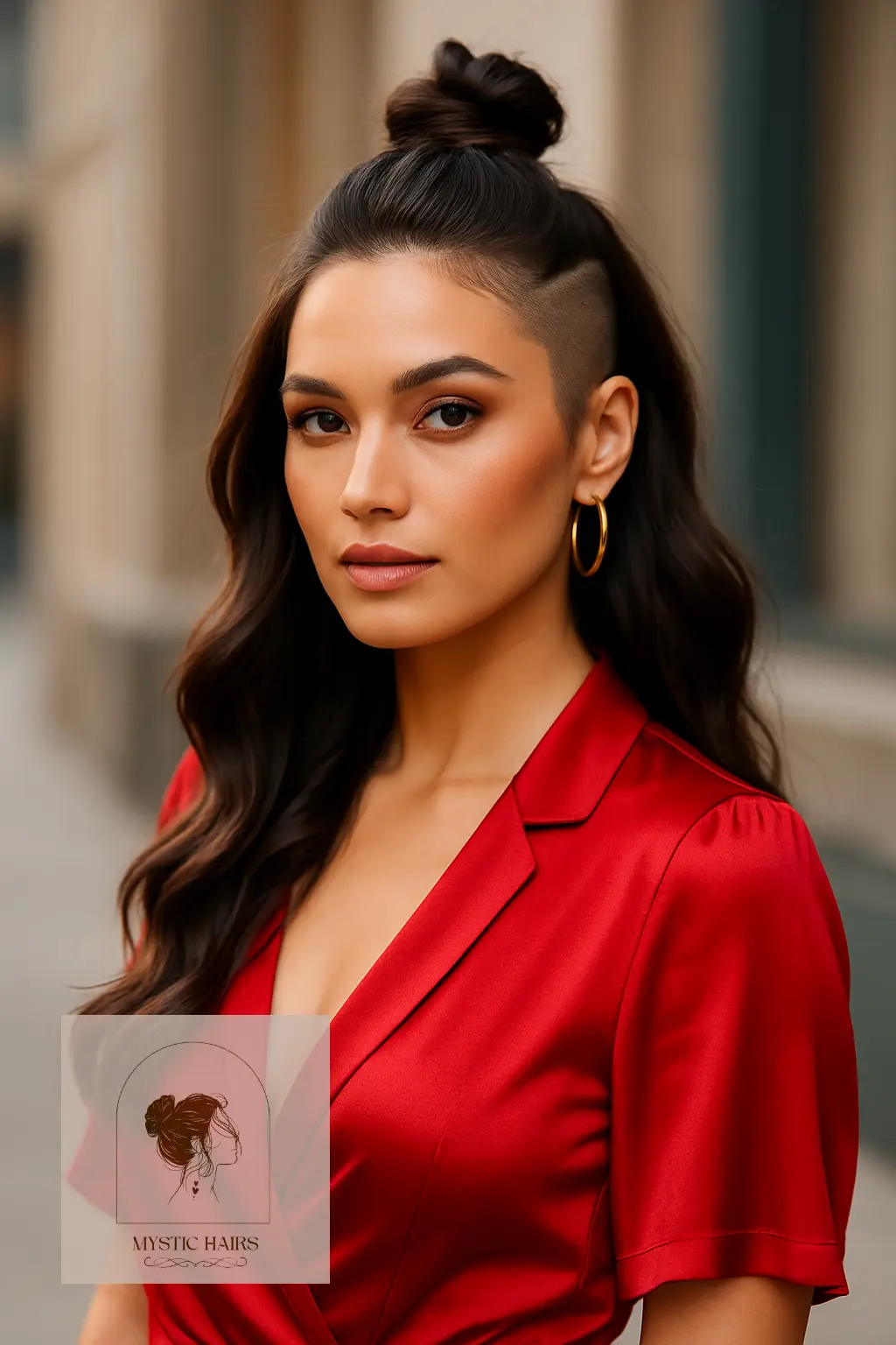 Undercut with Half-Up Top Knot