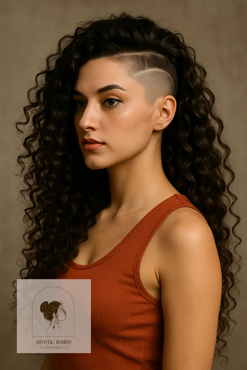 V-Shaped Undercut and Curls