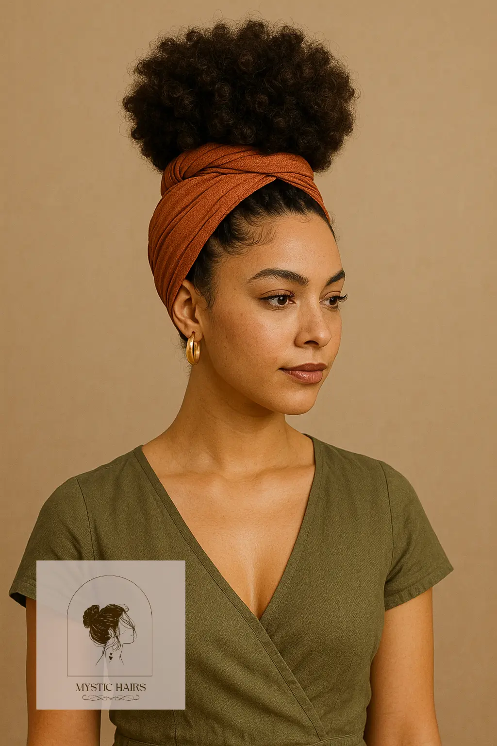 Wrapped High Puff Style