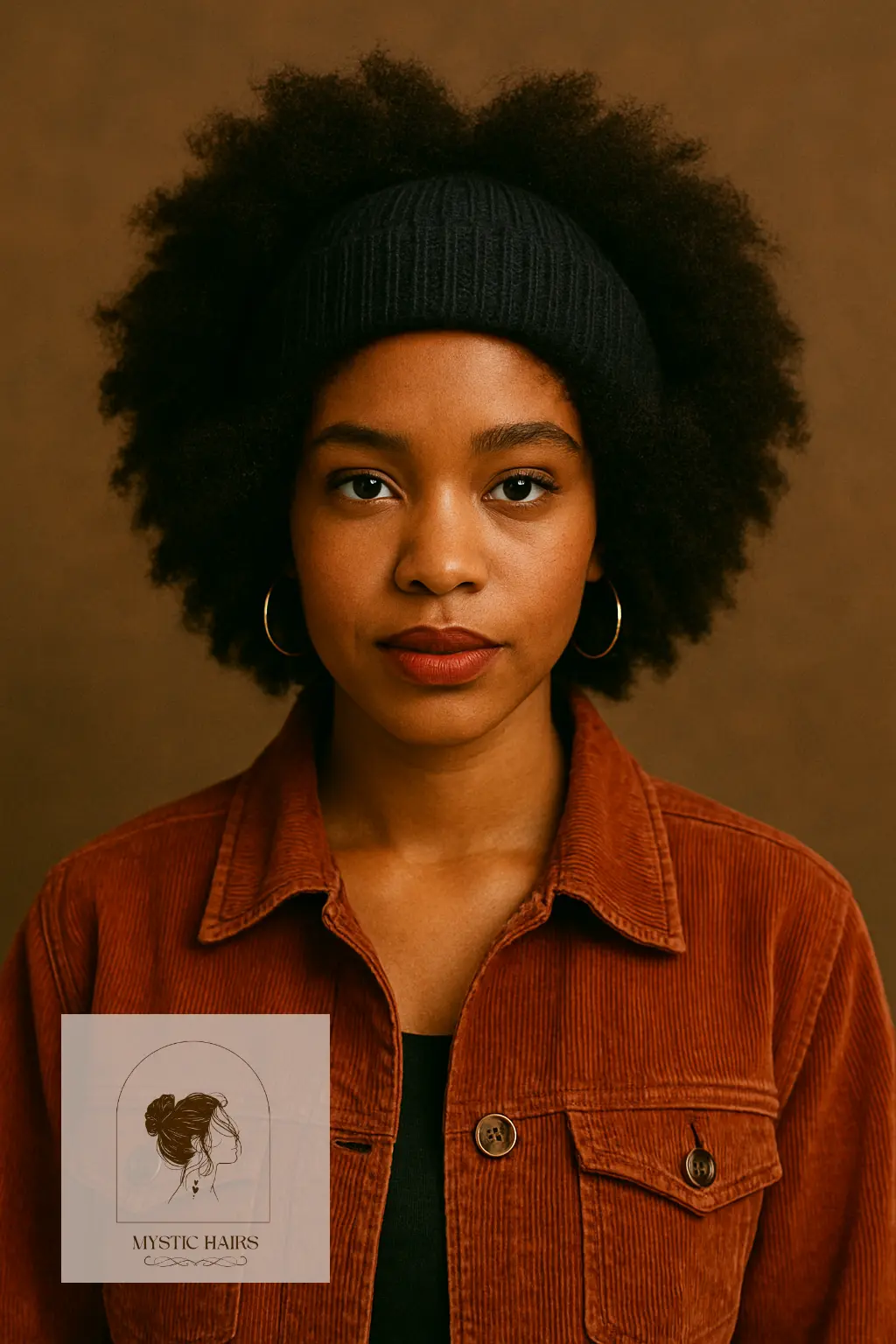 Afro with Silk-Lined Beanie
