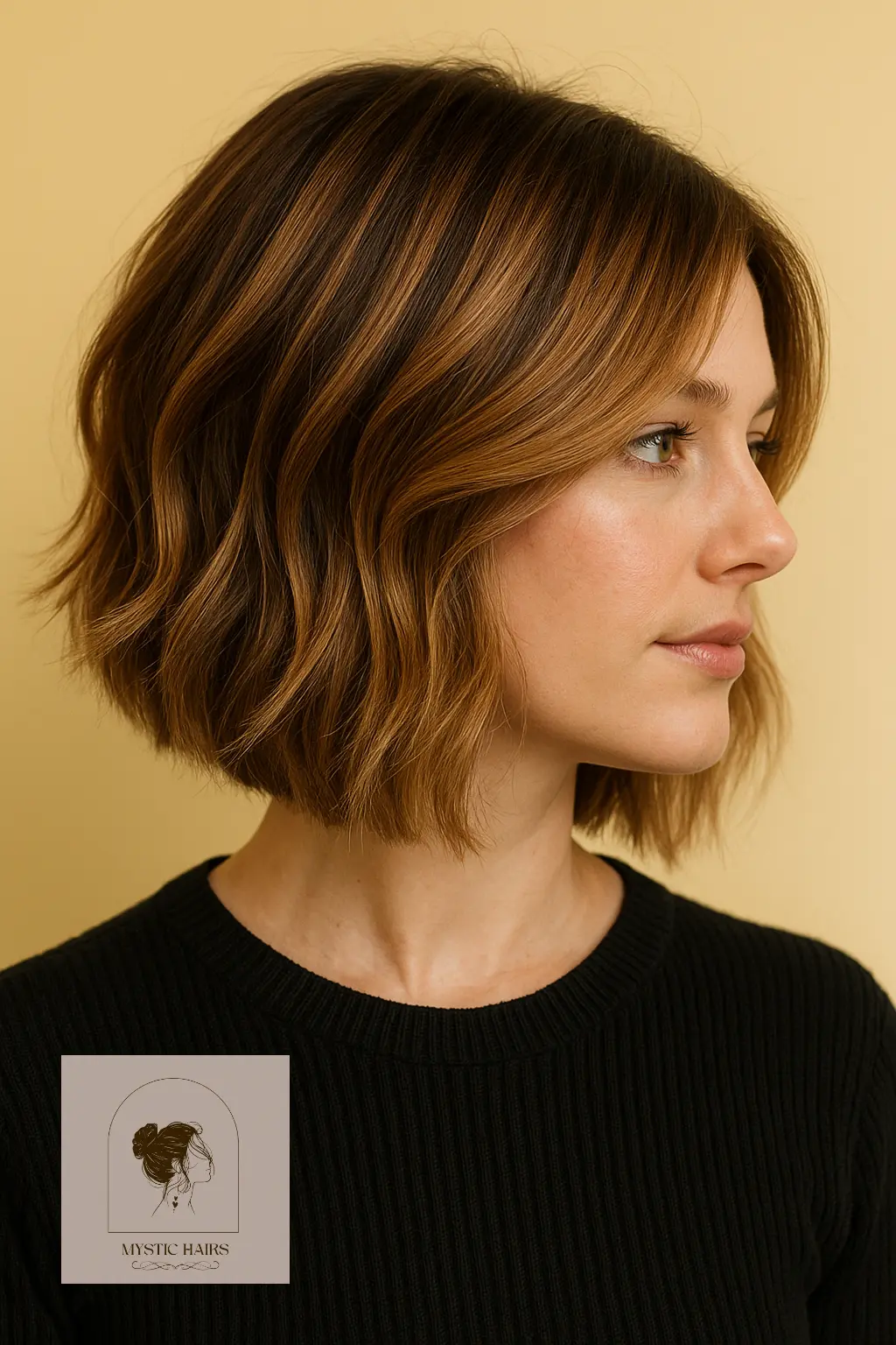 Angled Bob with Honey Panels