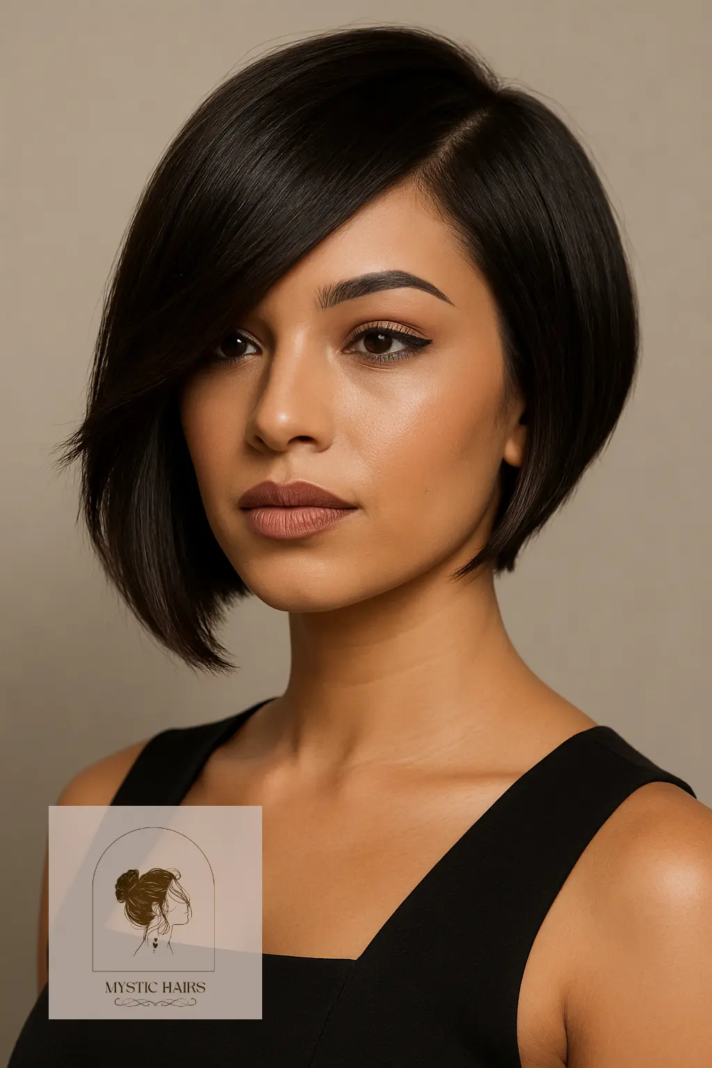 Asymmetrical Bob with Side Sweep