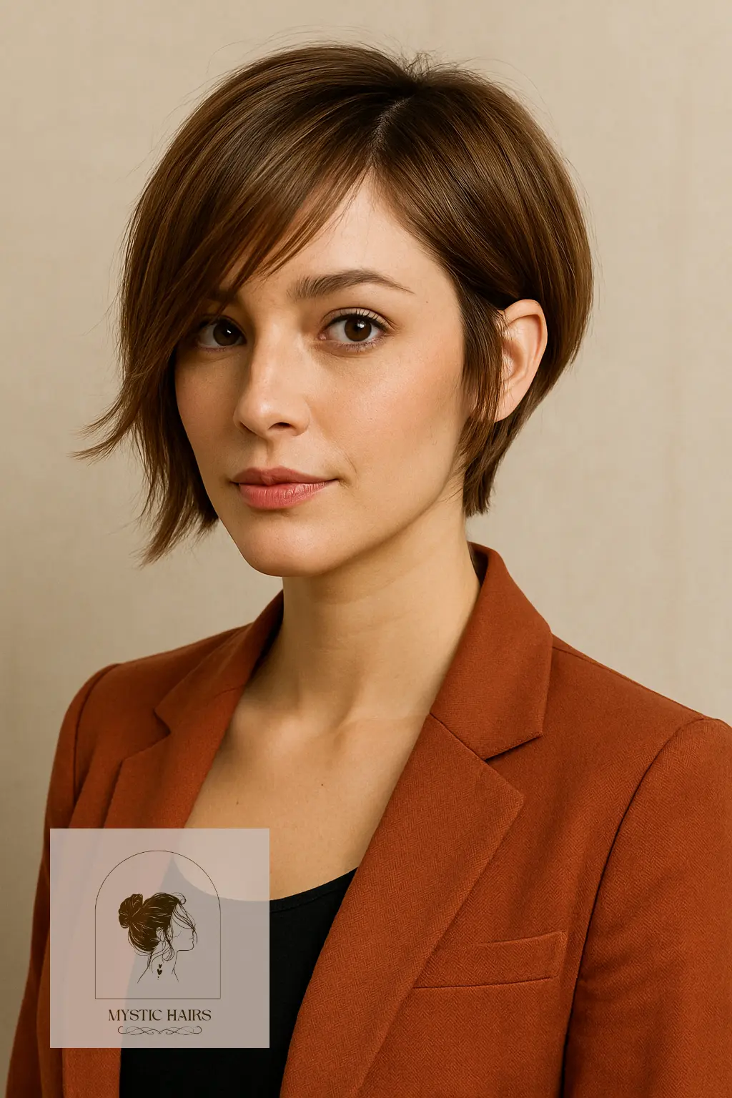 Asymmetrical Bob with Wispy Side Fringe