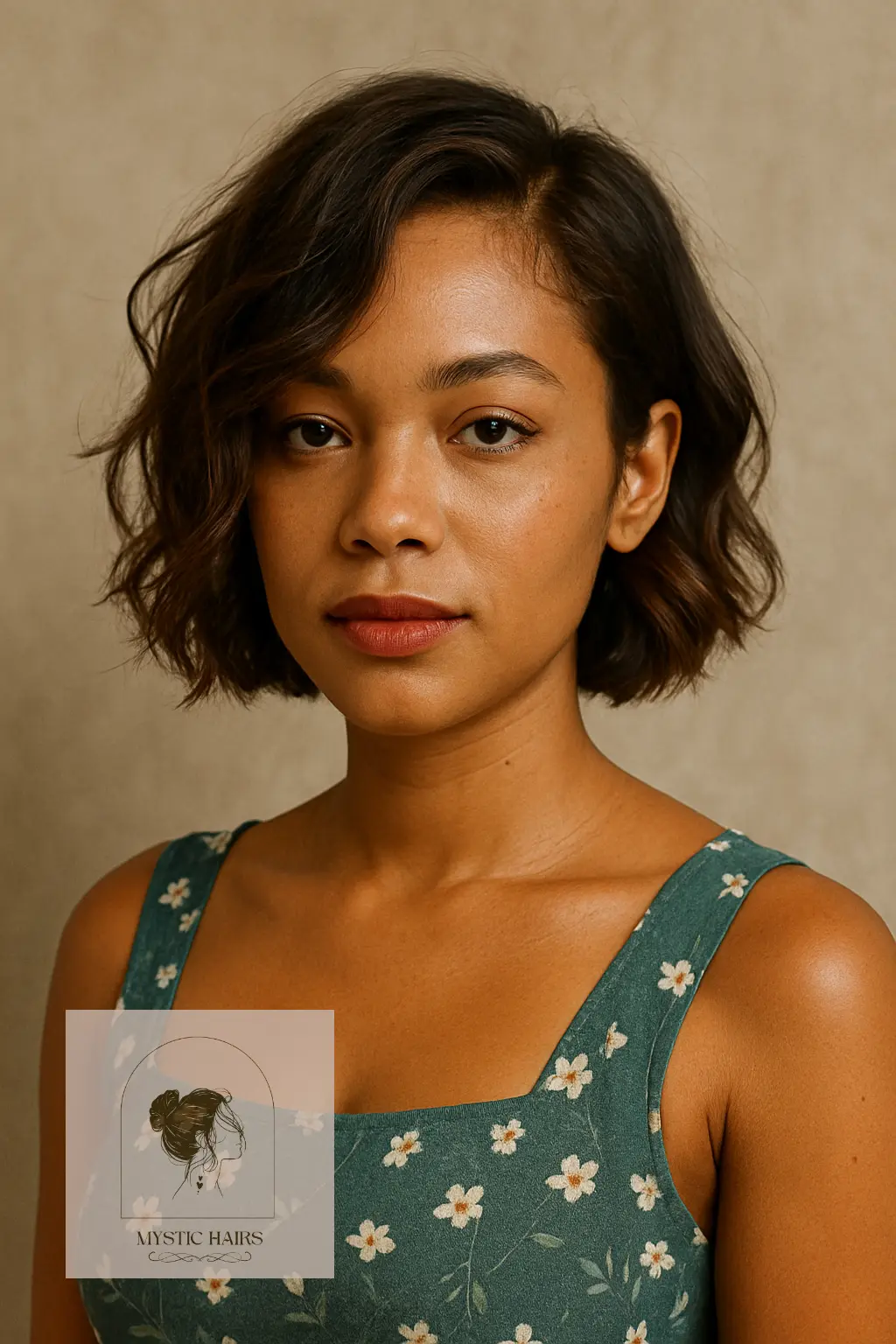 Asymmetrical Wavy Bob
