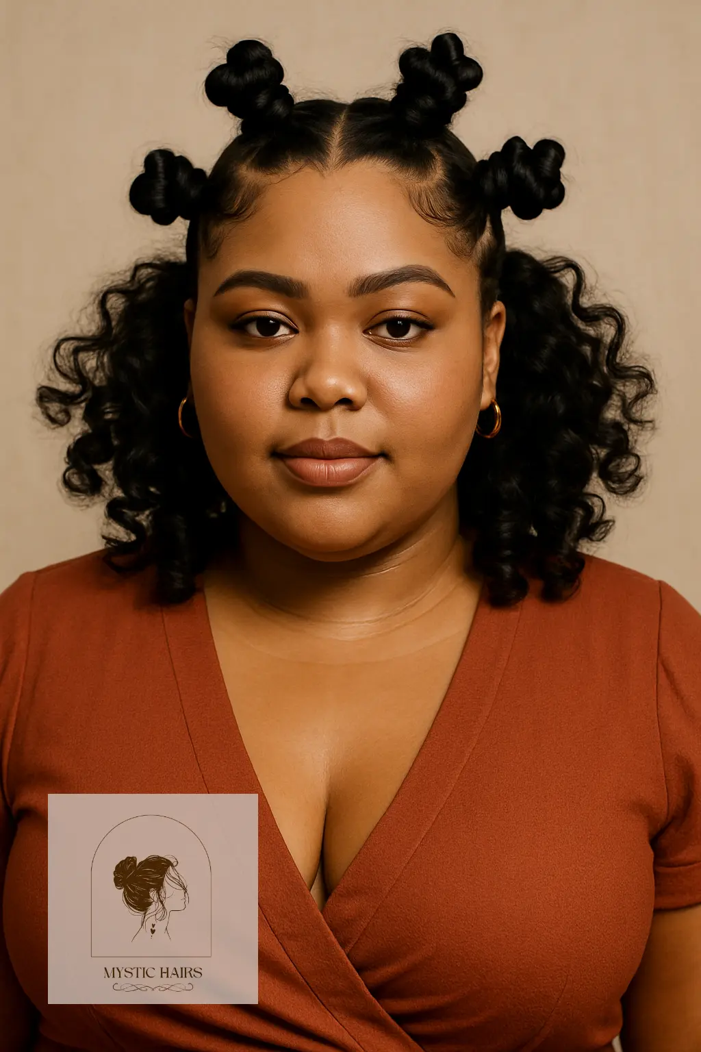Bantu Knots With Curly Ends